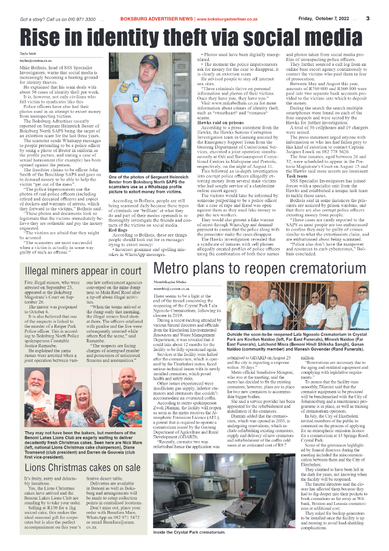 Boksburg Advertiser 7 October 2022 page 3