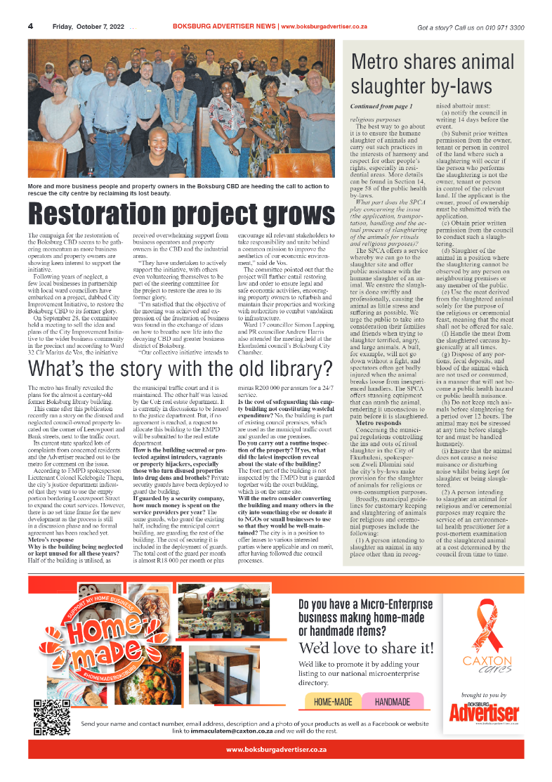 Boksburg Advertiser 7 October 2022 page 4