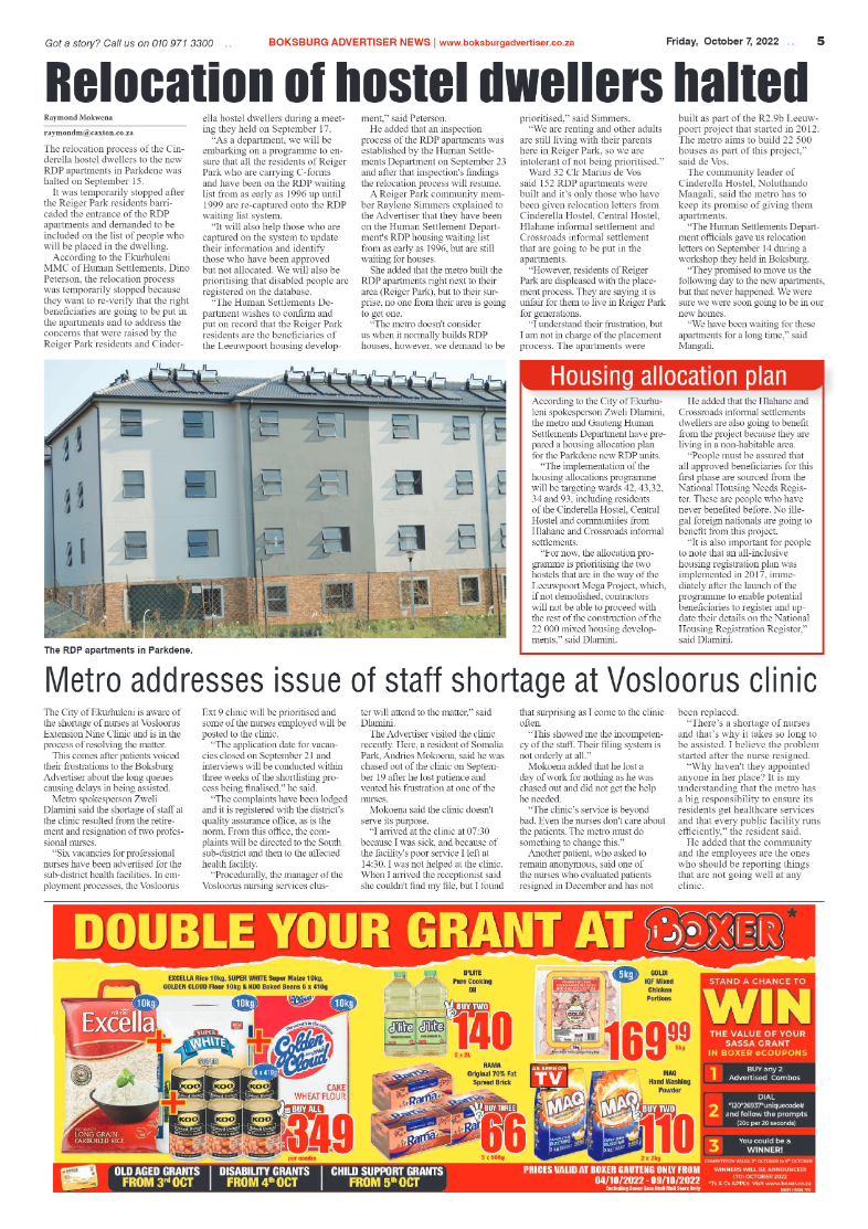Boksburg Advertiser 7 October 2022 page 5