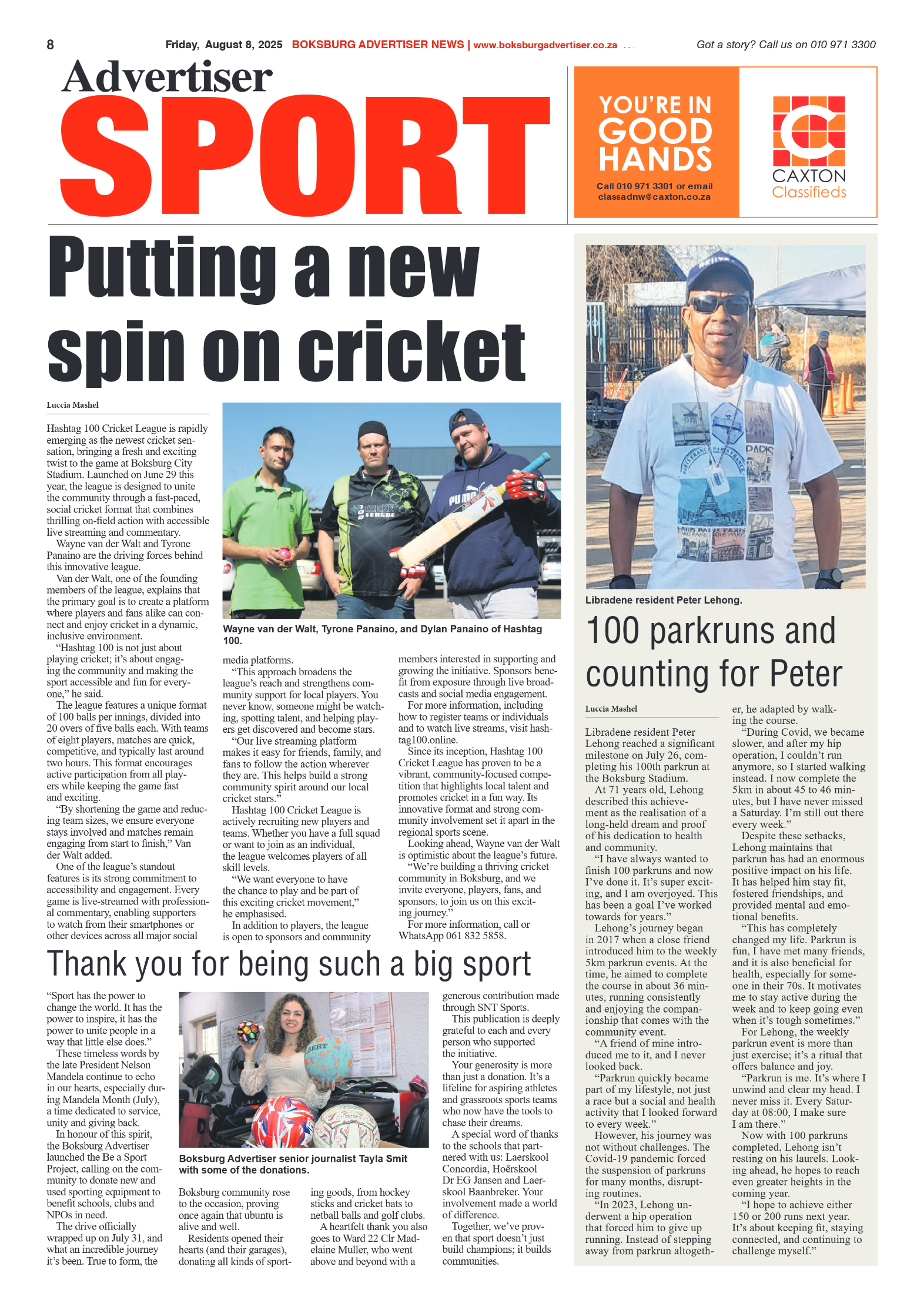 Boksburg Advertiser 8 August 2025 page 8