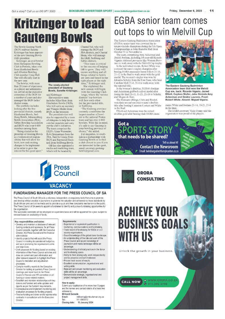Boksburg Advertiser 8 December 2023 page 11