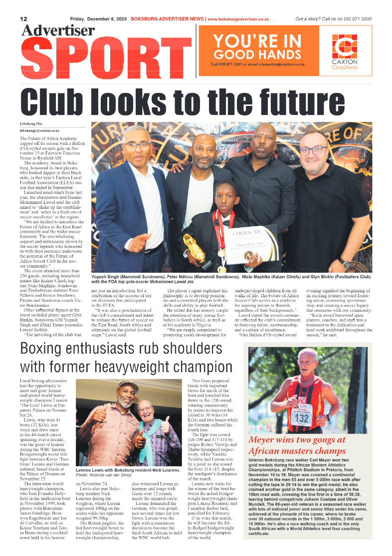 Boksburg Advertiser 8 December 2023 page 12