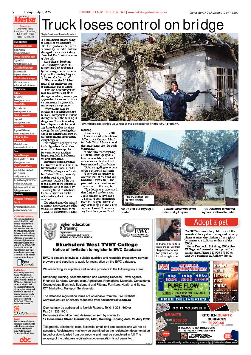 Boksburg Advertiser 8 July 2022 page 2