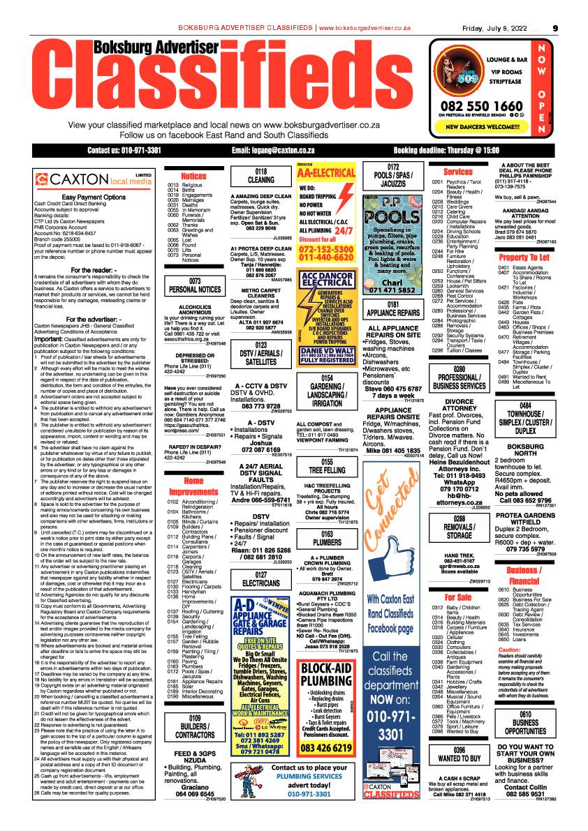 Boksburg Advertiser 8 July 2022 page 9