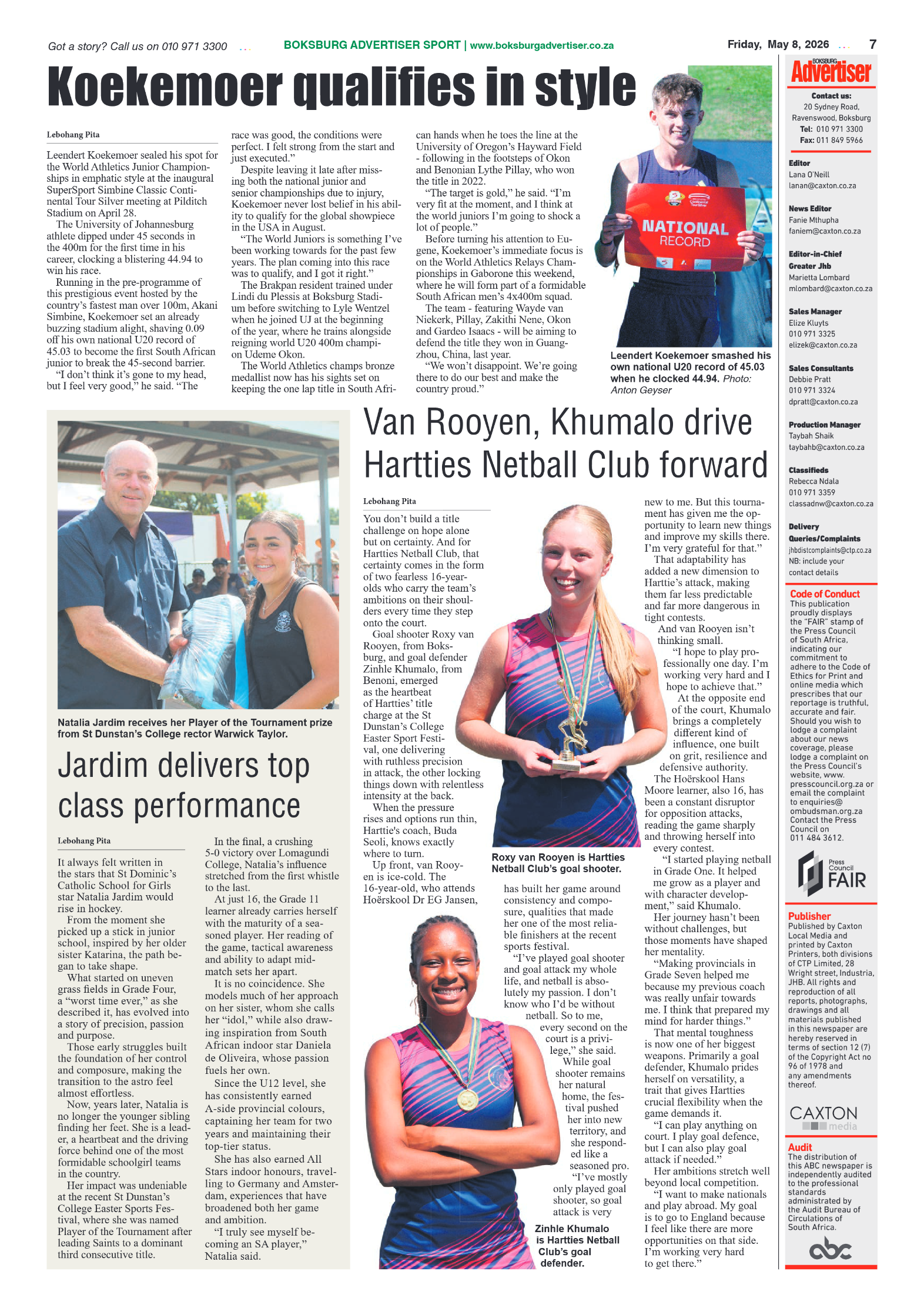 Boksburg Advertiser 8 May 2026 page 7