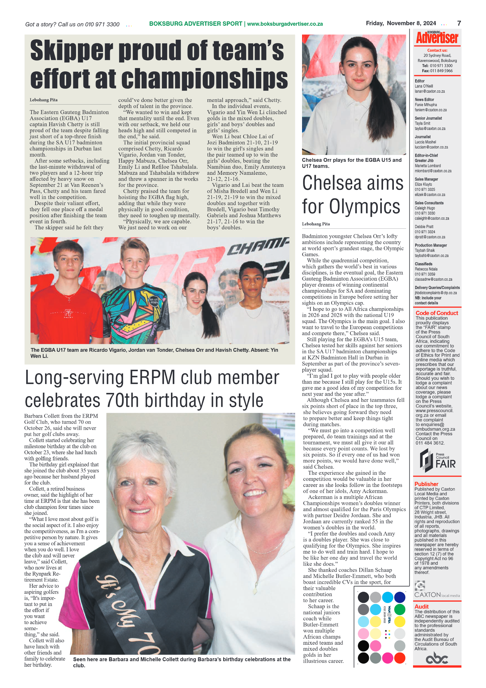 Boksburg Advertiser 8 November 2024 page 7