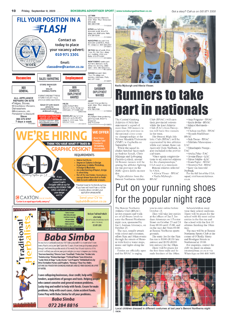 Boksburg Advertiser 8 September 2023 page 10