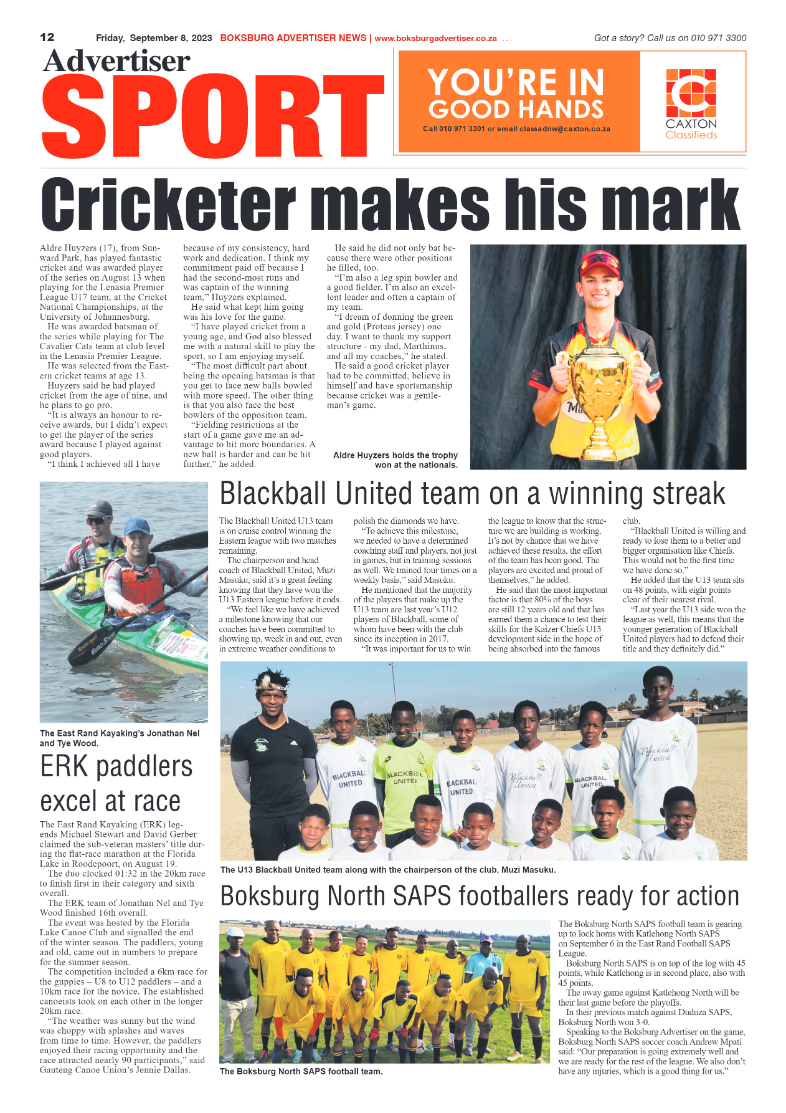 Boksburg Advertiser 8 September 2023 page 12
