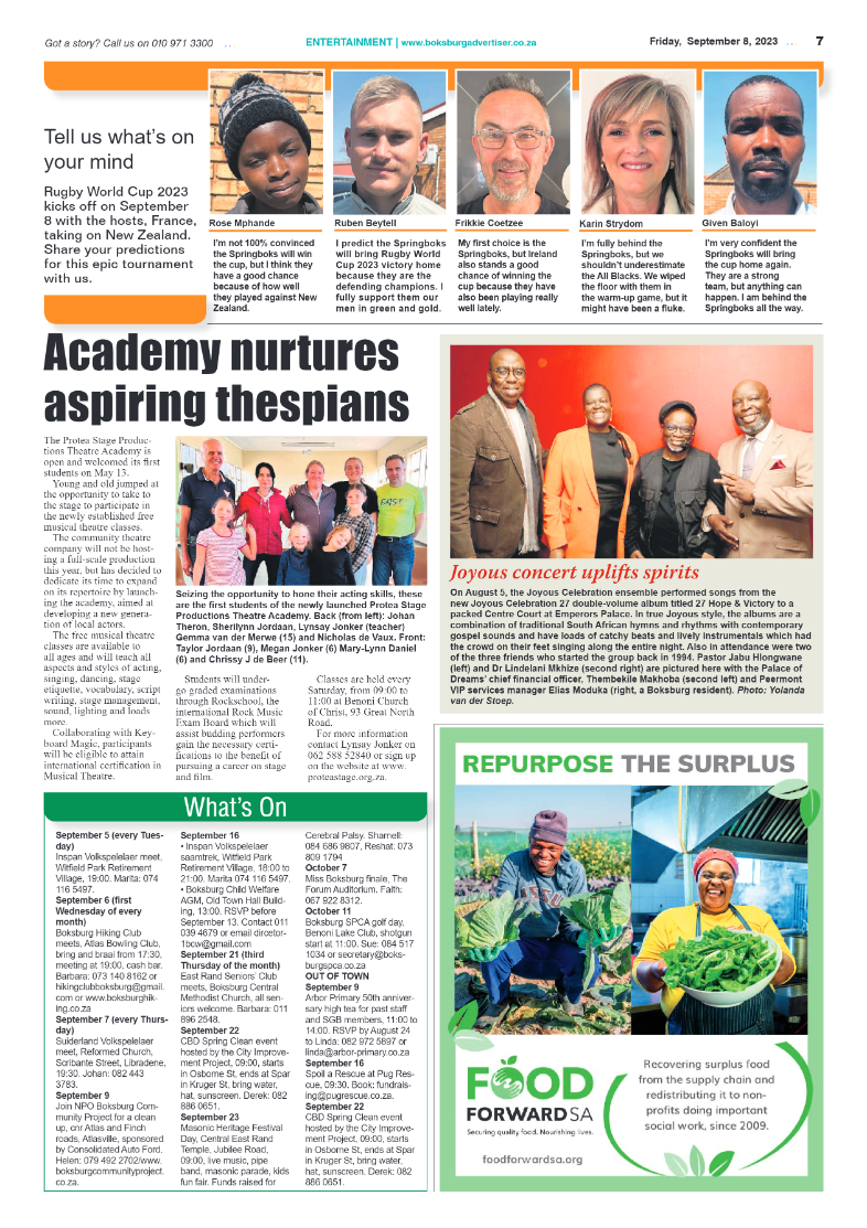 Boksburg Advertiser 8 September 2023 page 7