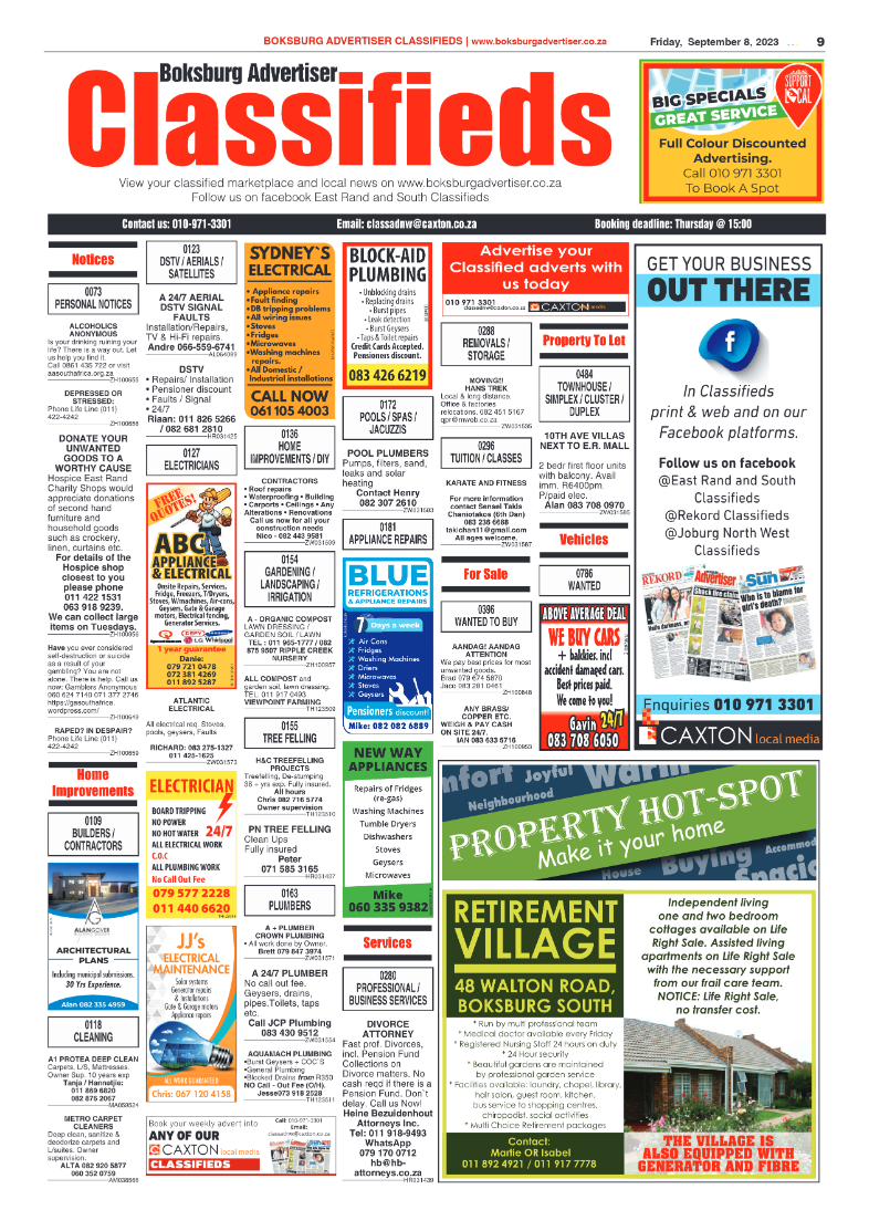 Boksburg Advertiser 8 September 2023 page 9
