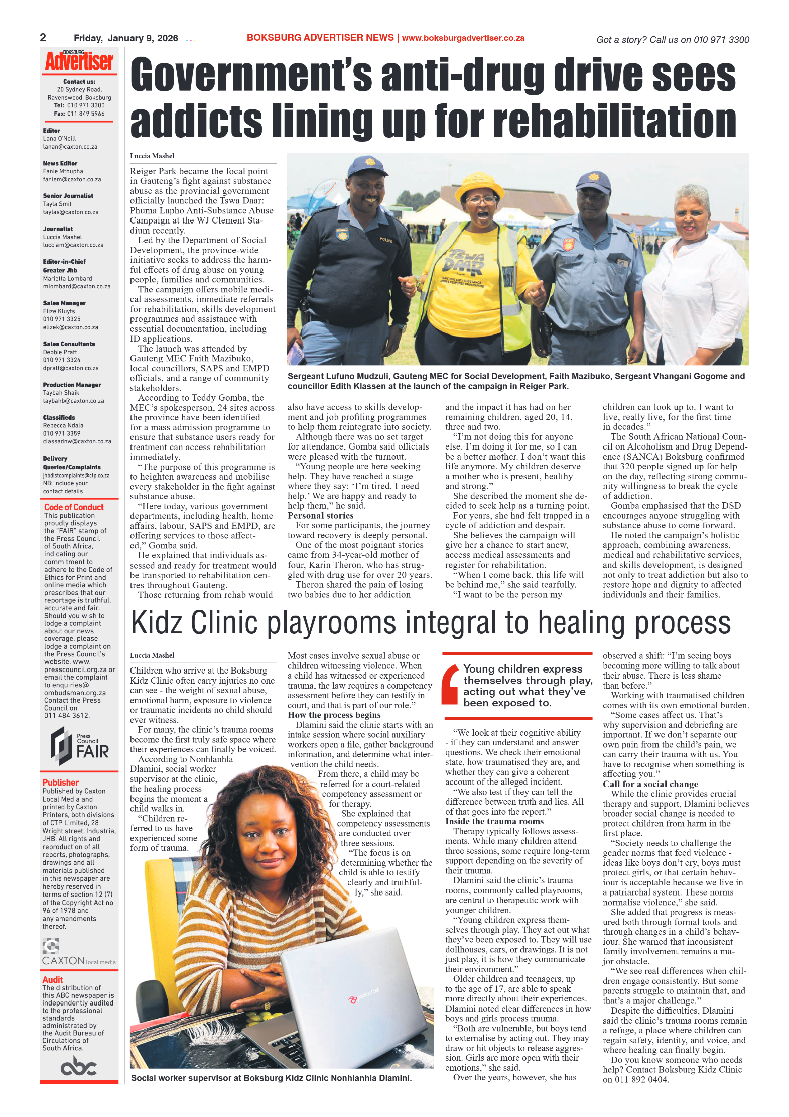 Boksburg Advertiser 9 January 2026 page 2