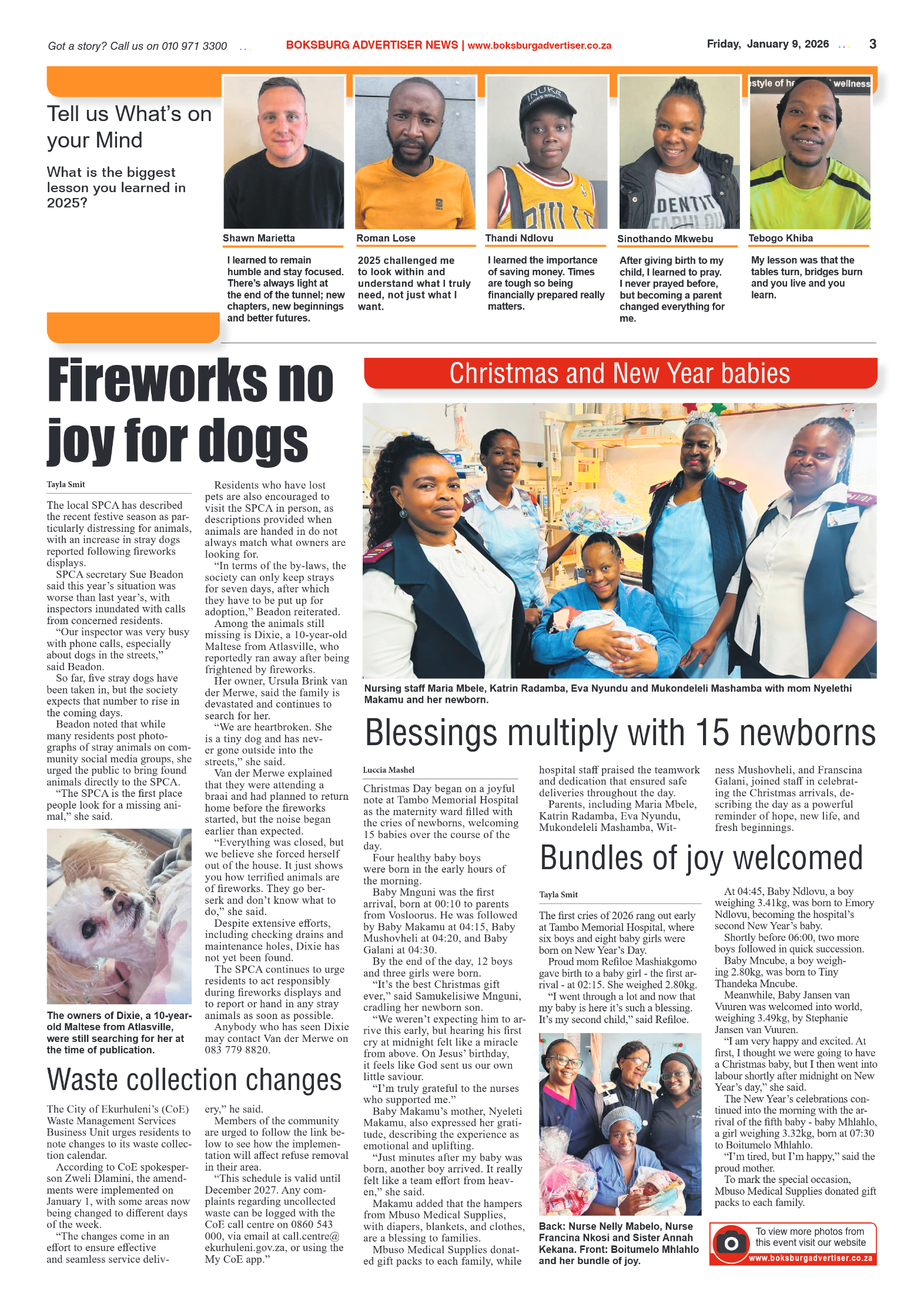 Boksburg Advertiser 9 January 2026 page 3