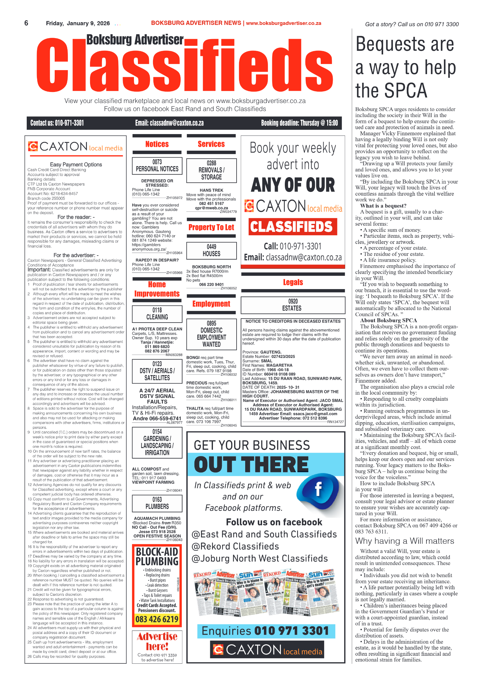 Boksburg Advertiser 9 January 2026 page 6