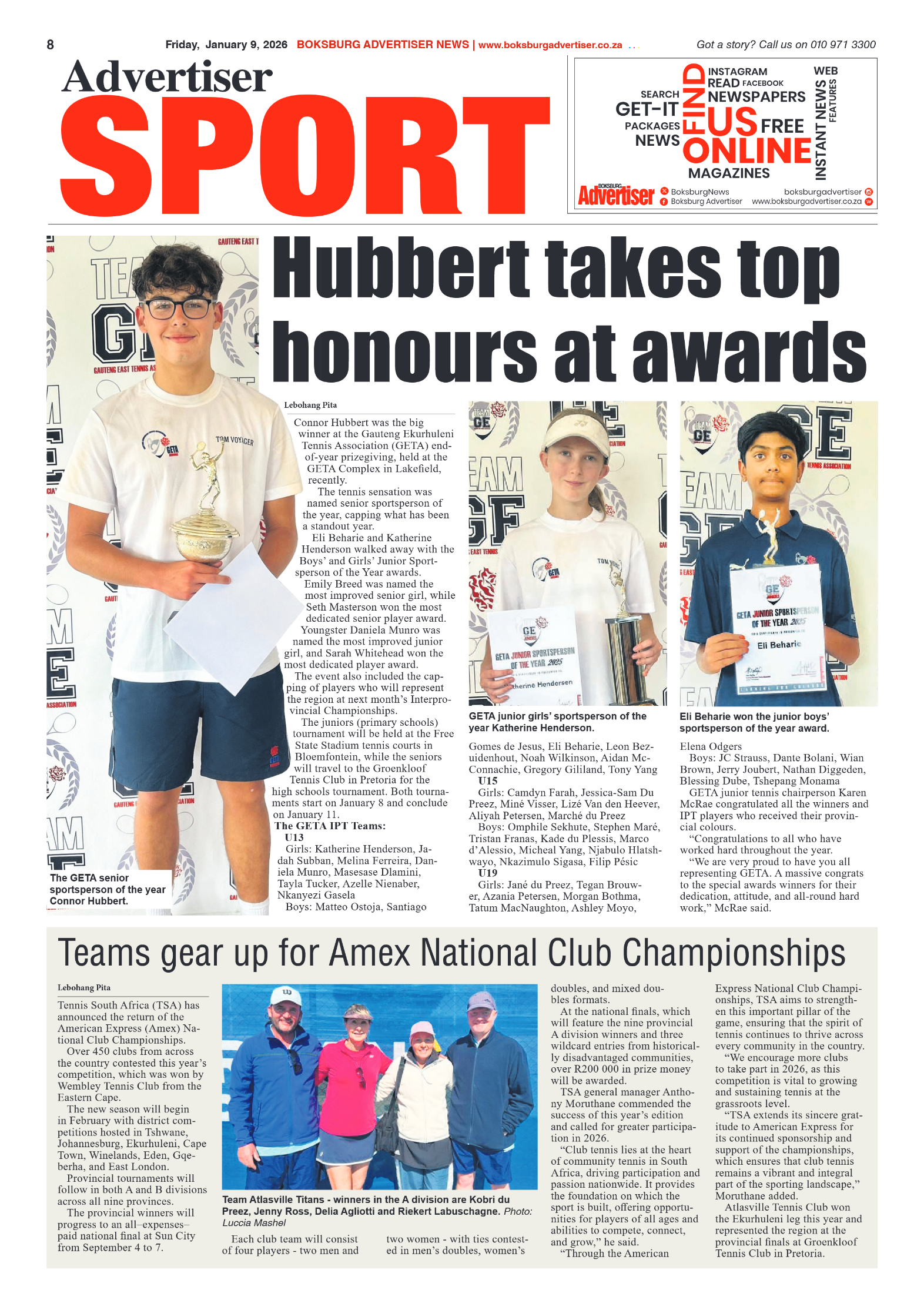 Boksburg Advertiser 9 January 2026 page 8