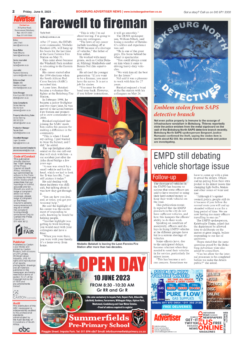 Boksburg Advertiser 9 June 2023 page 2