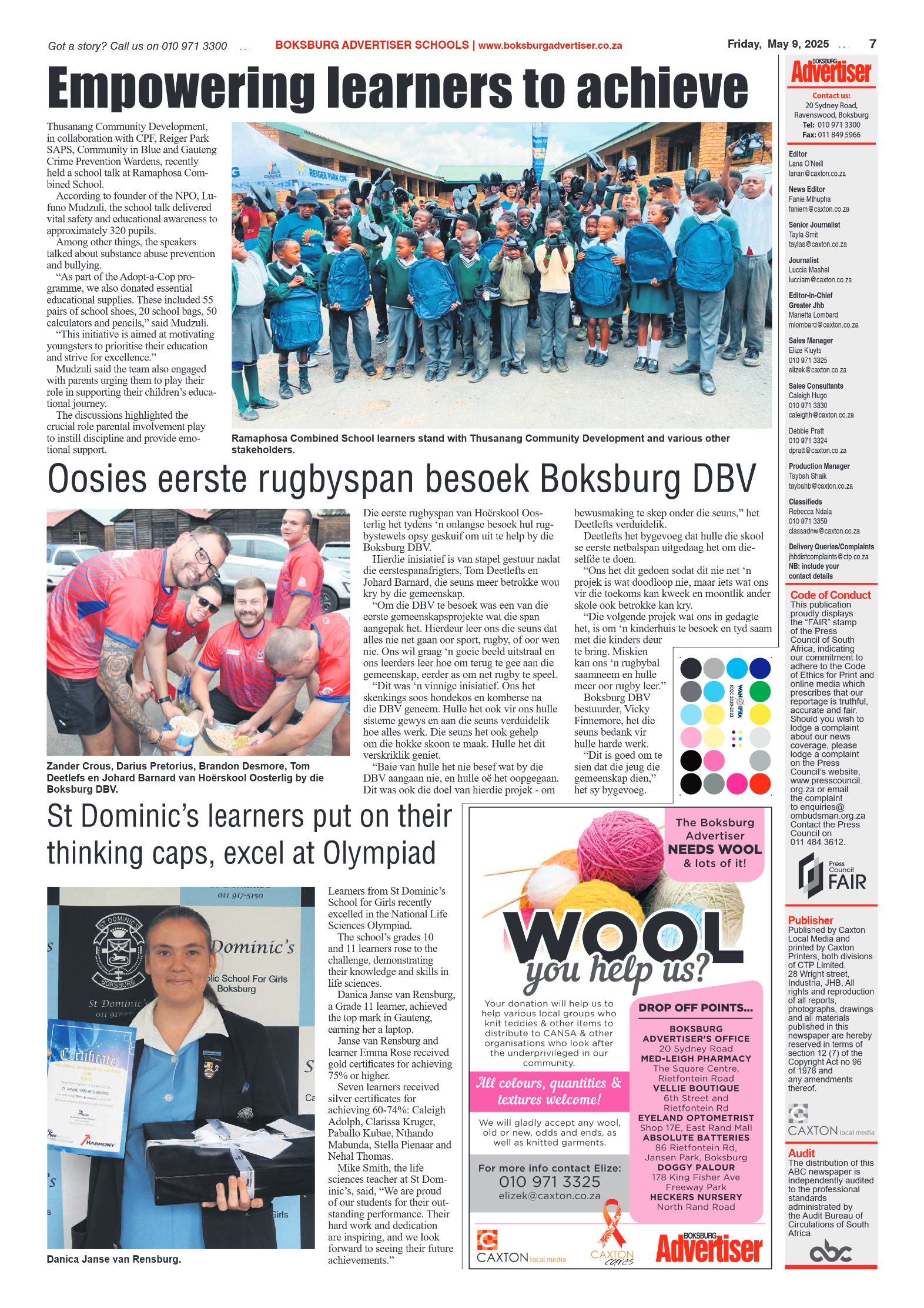 Boksburg Advertiser 9 May 2025 page 7