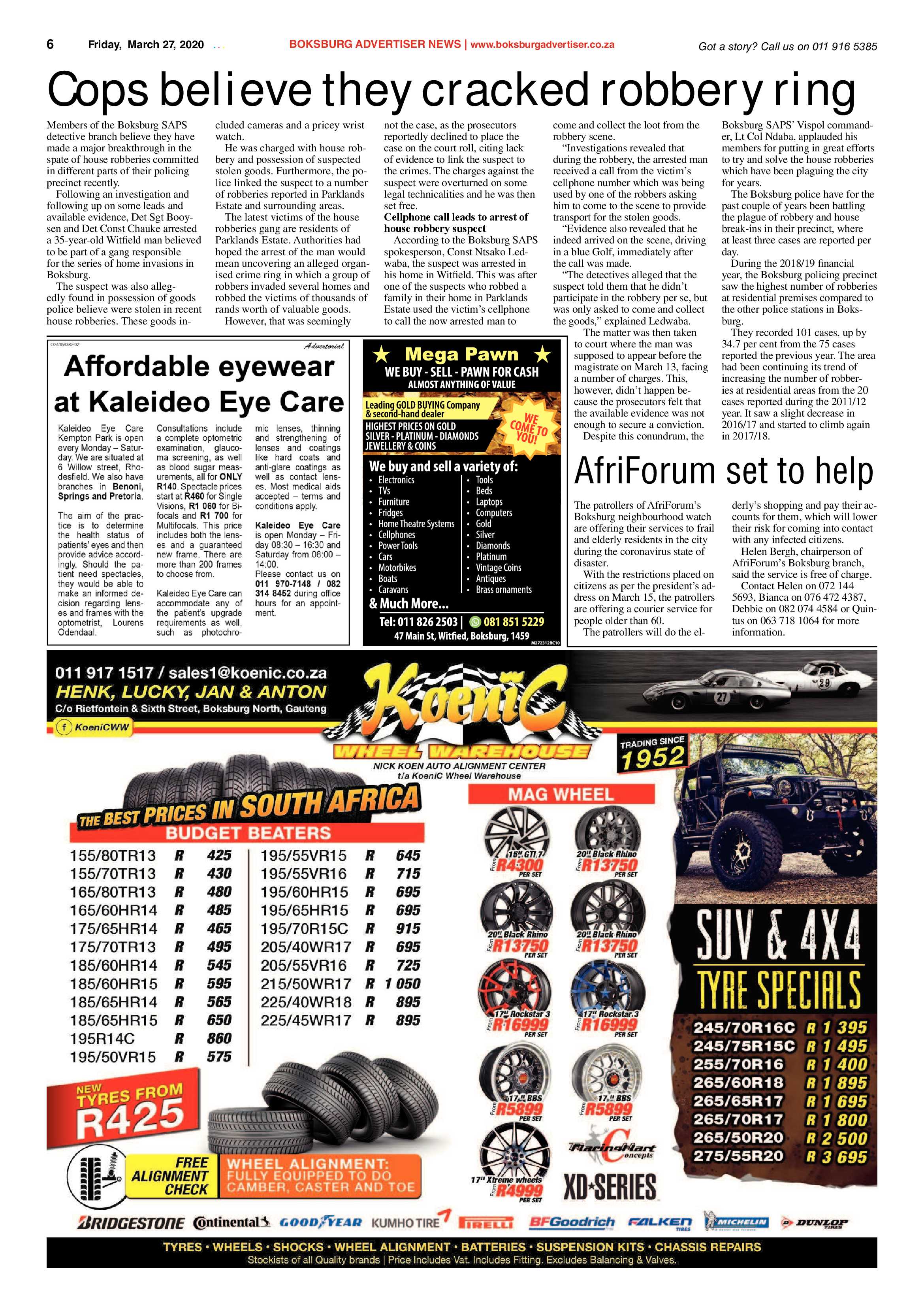 Boksburg Advertiser March 24 2020 page 6