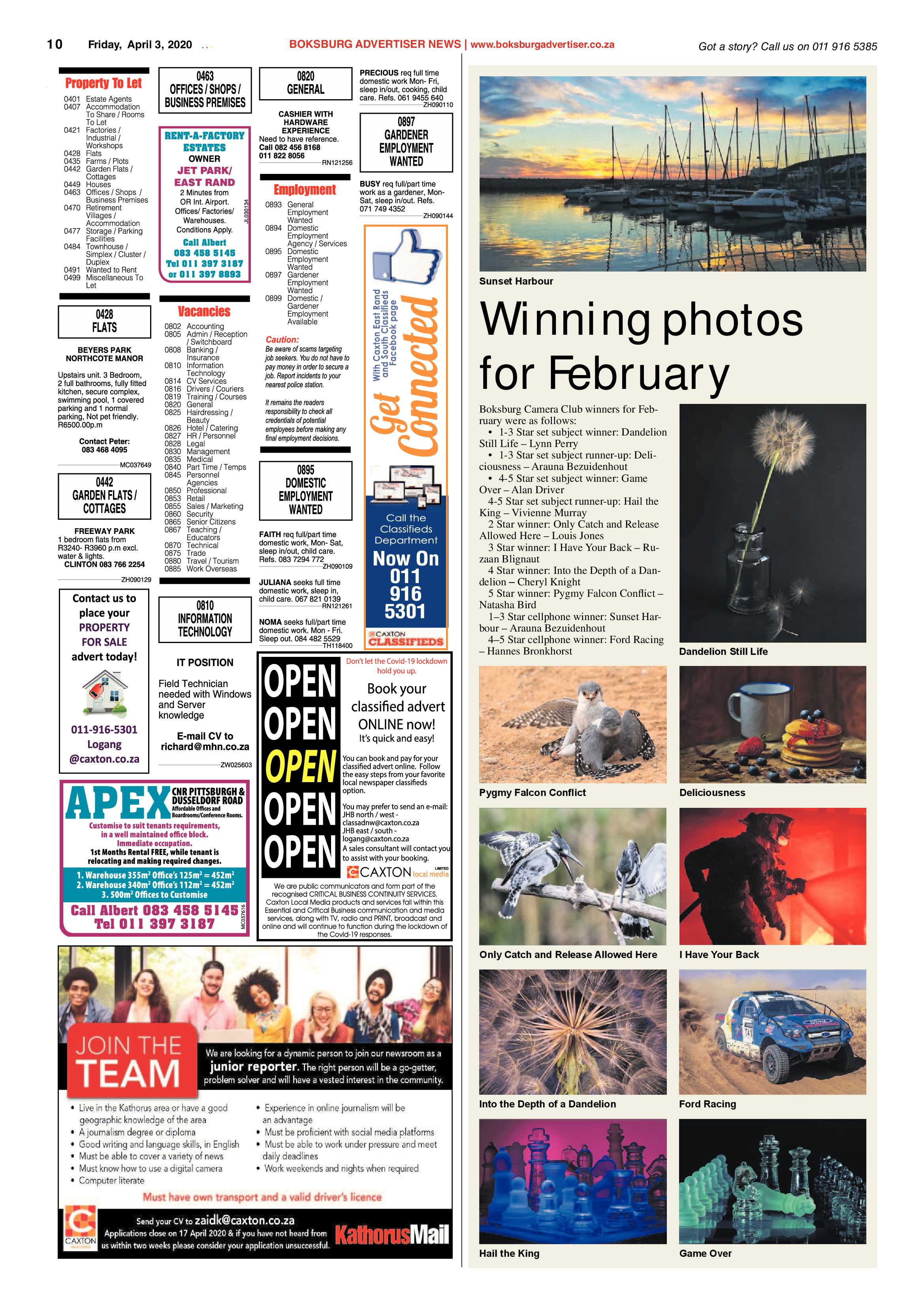 Boksburg Advertiser March 31 2020 page 10
