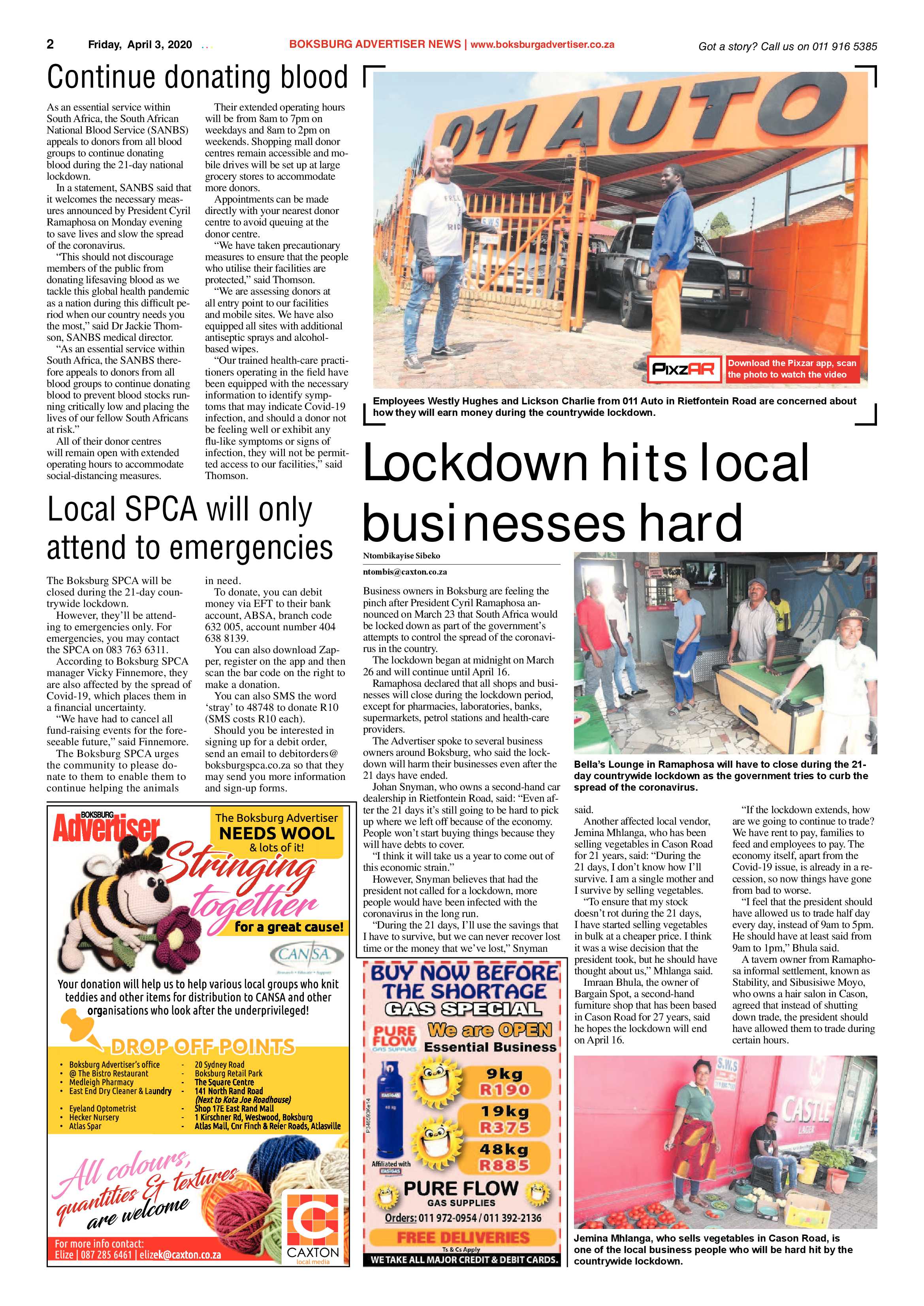 Boksburg Advertiser March 31 2020 page 2