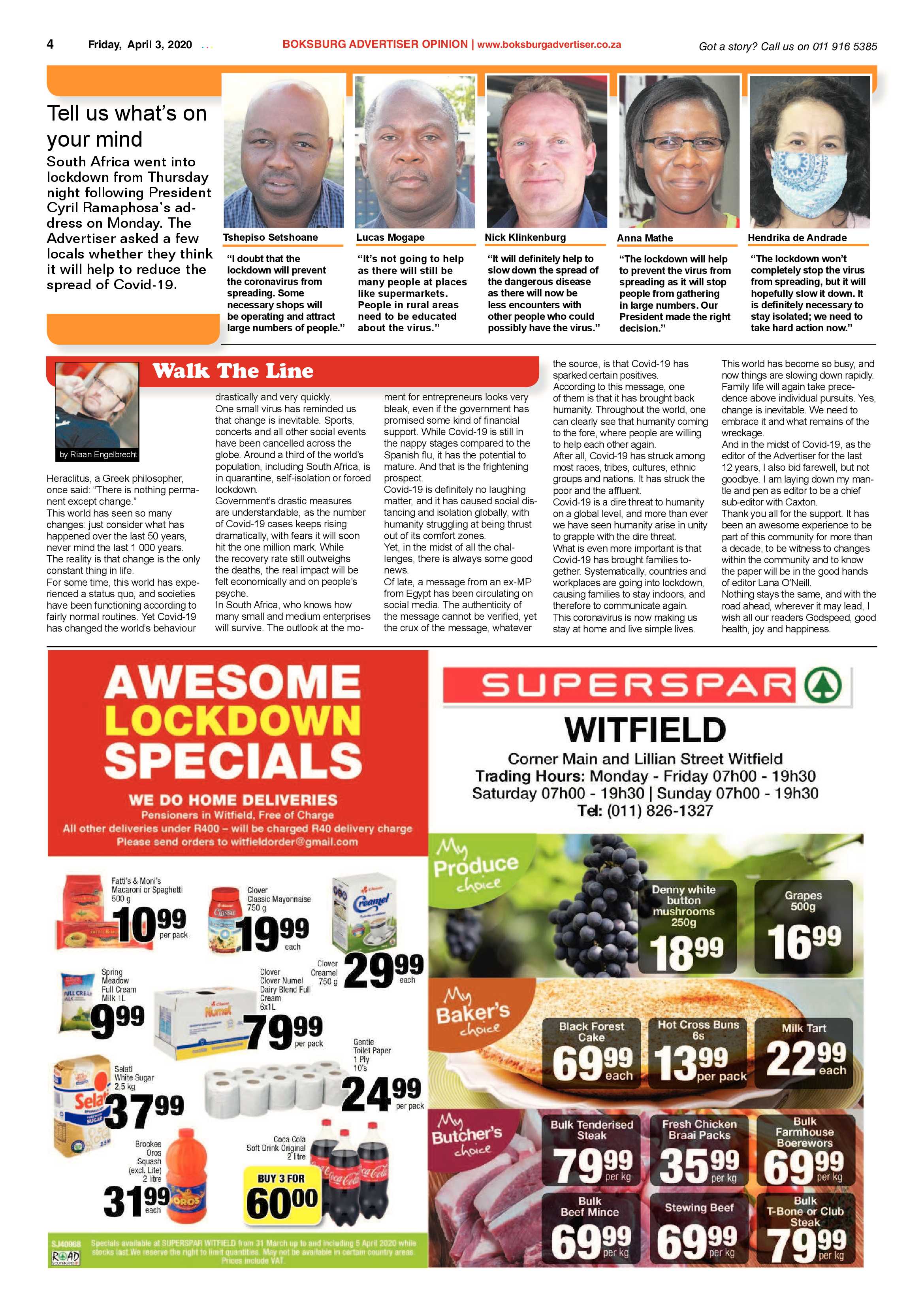 Boksburg Advertiser March 31 2020 page 4