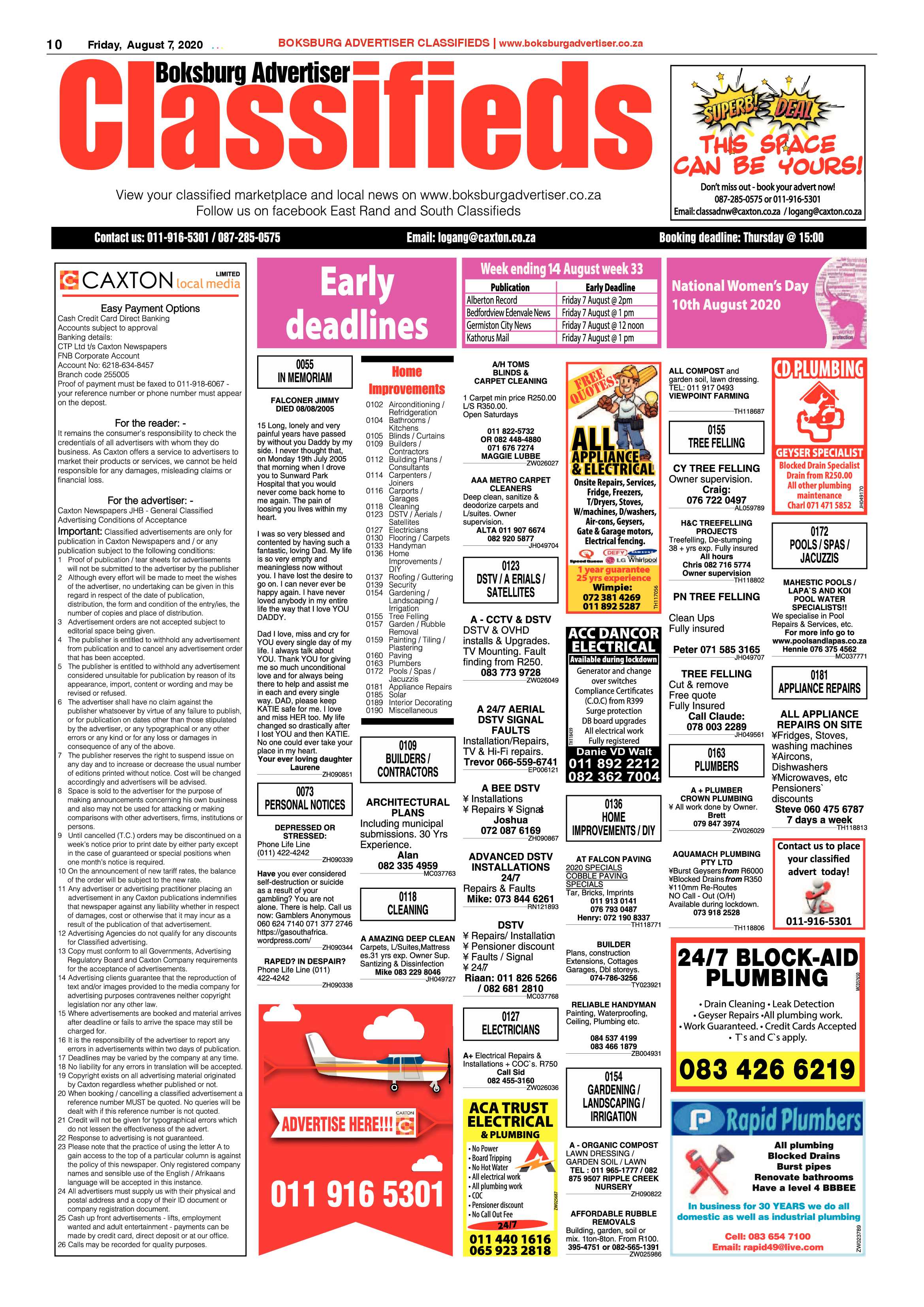 Boksburg Advertiser  04 August 2020 page 10
