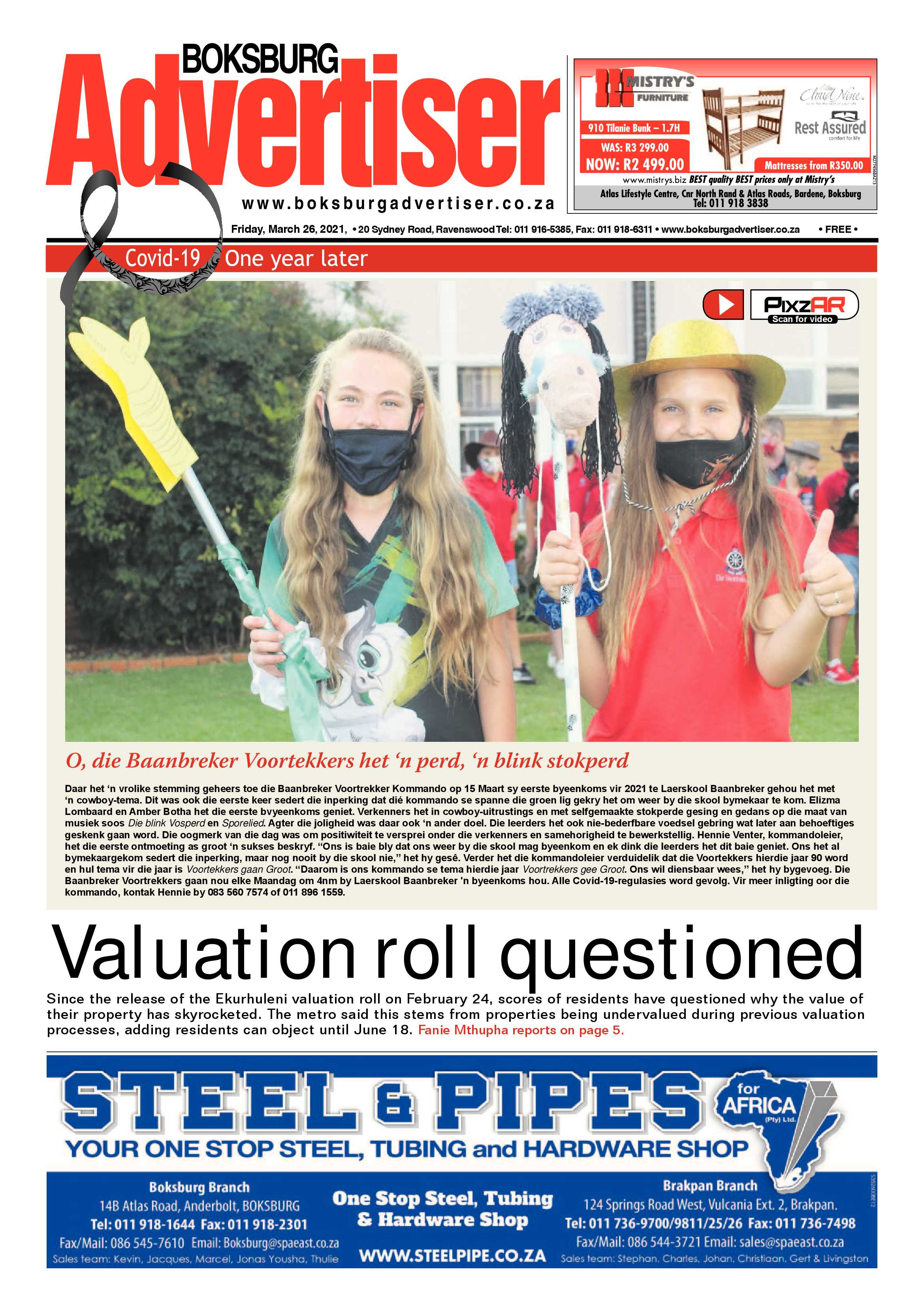 Boksburg Advertiser  26 March 2021 page 1
