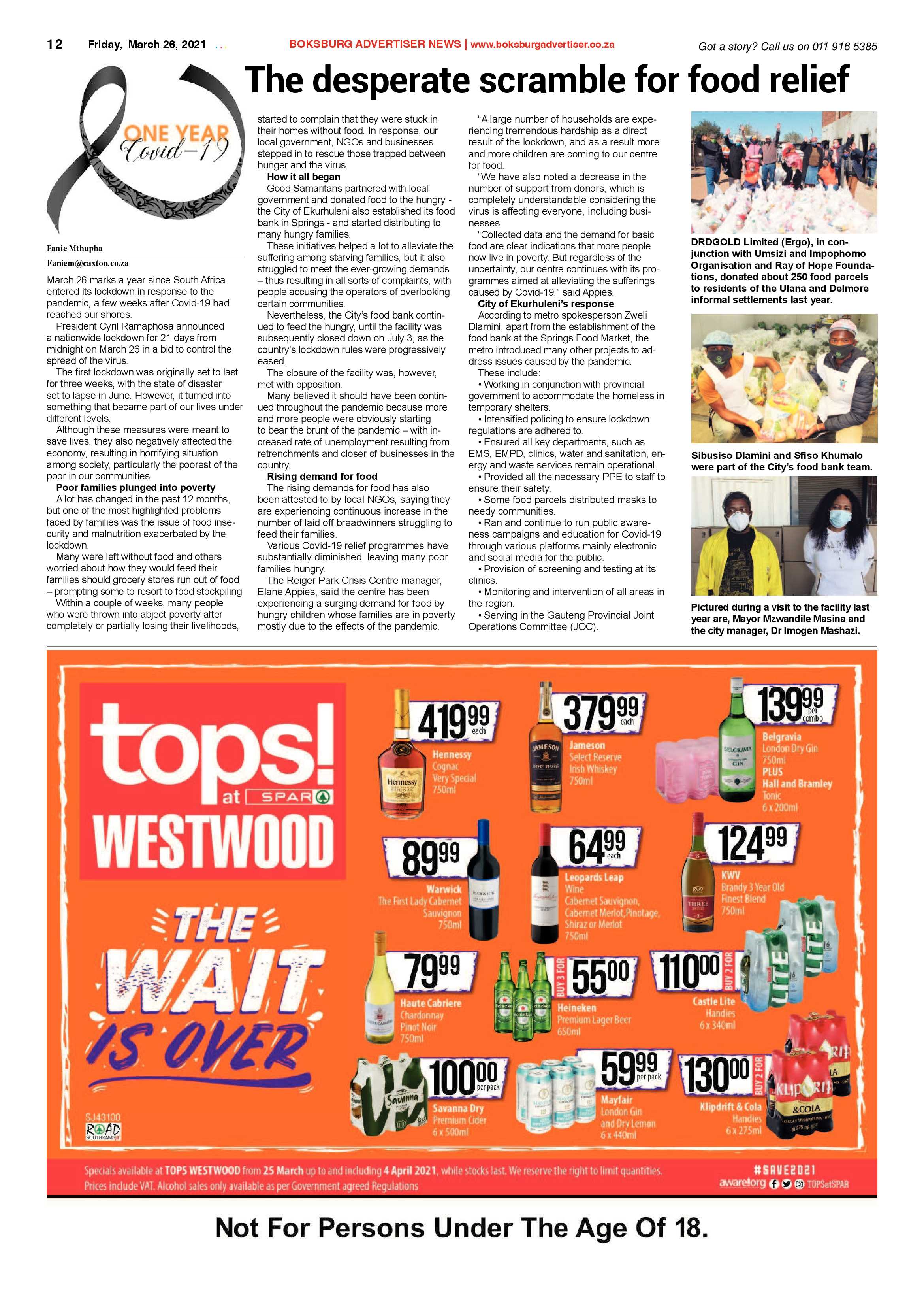 Boksburg Advertiser  26 March 2021 page 12