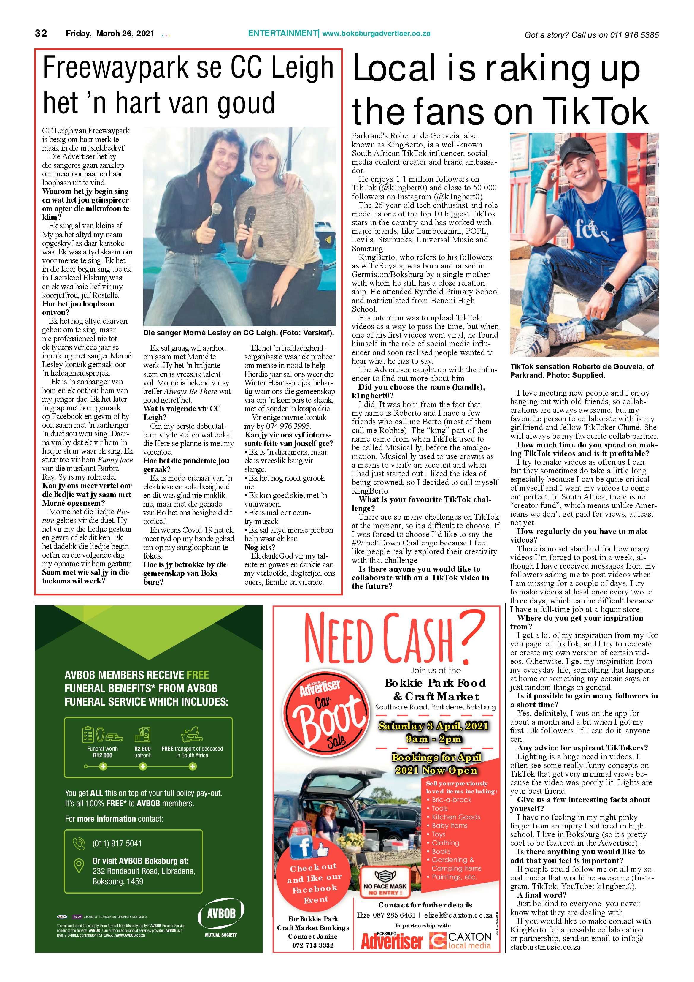 Boksburg Advertiser  26 March 2021 page 32