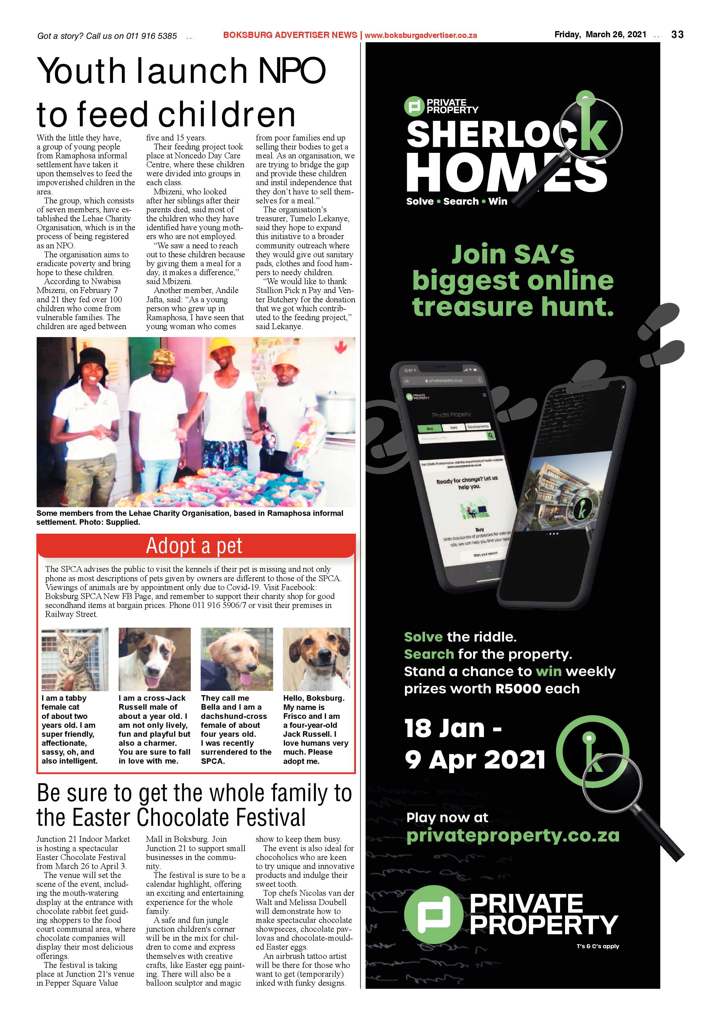 Boksburg Advertiser  26 March 2021 page 33