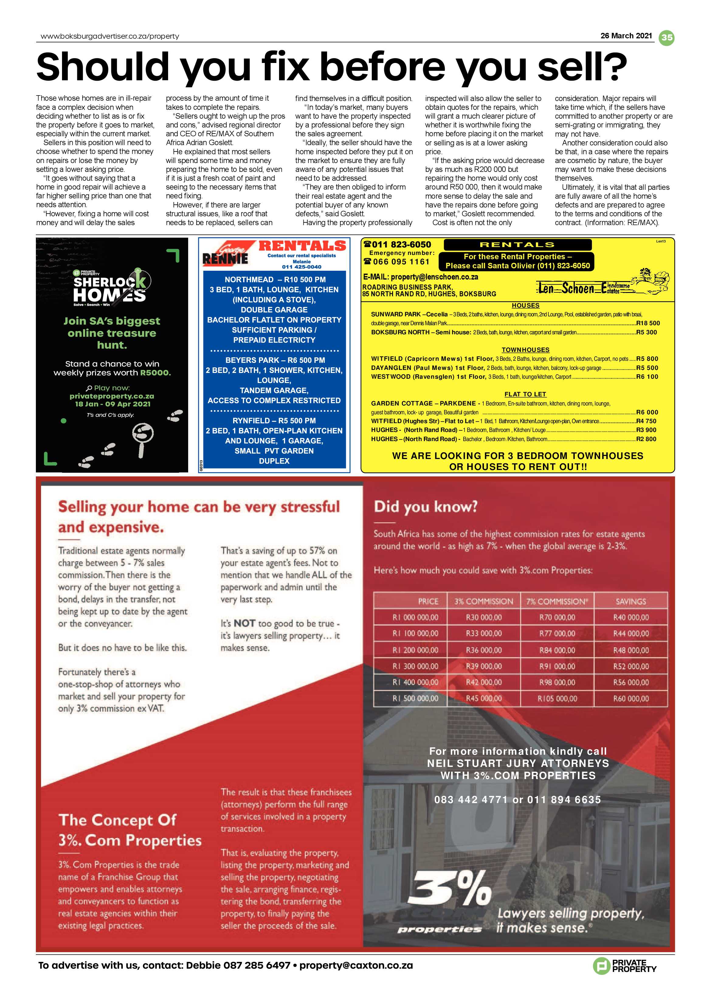 Boksburg Advertiser  26 March 2021 page 35