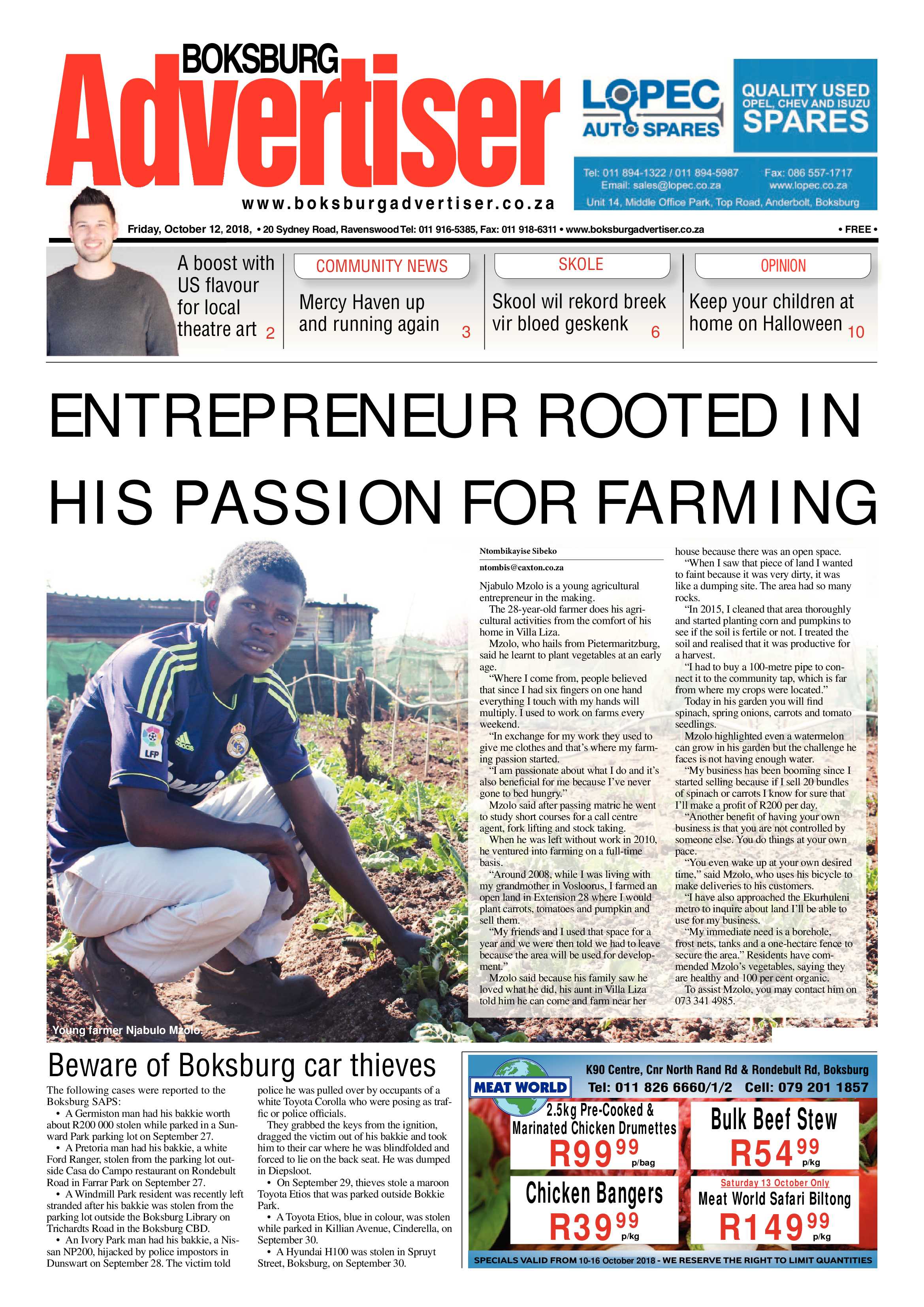 Boksburg Advertiser 09 October 2018 page 1