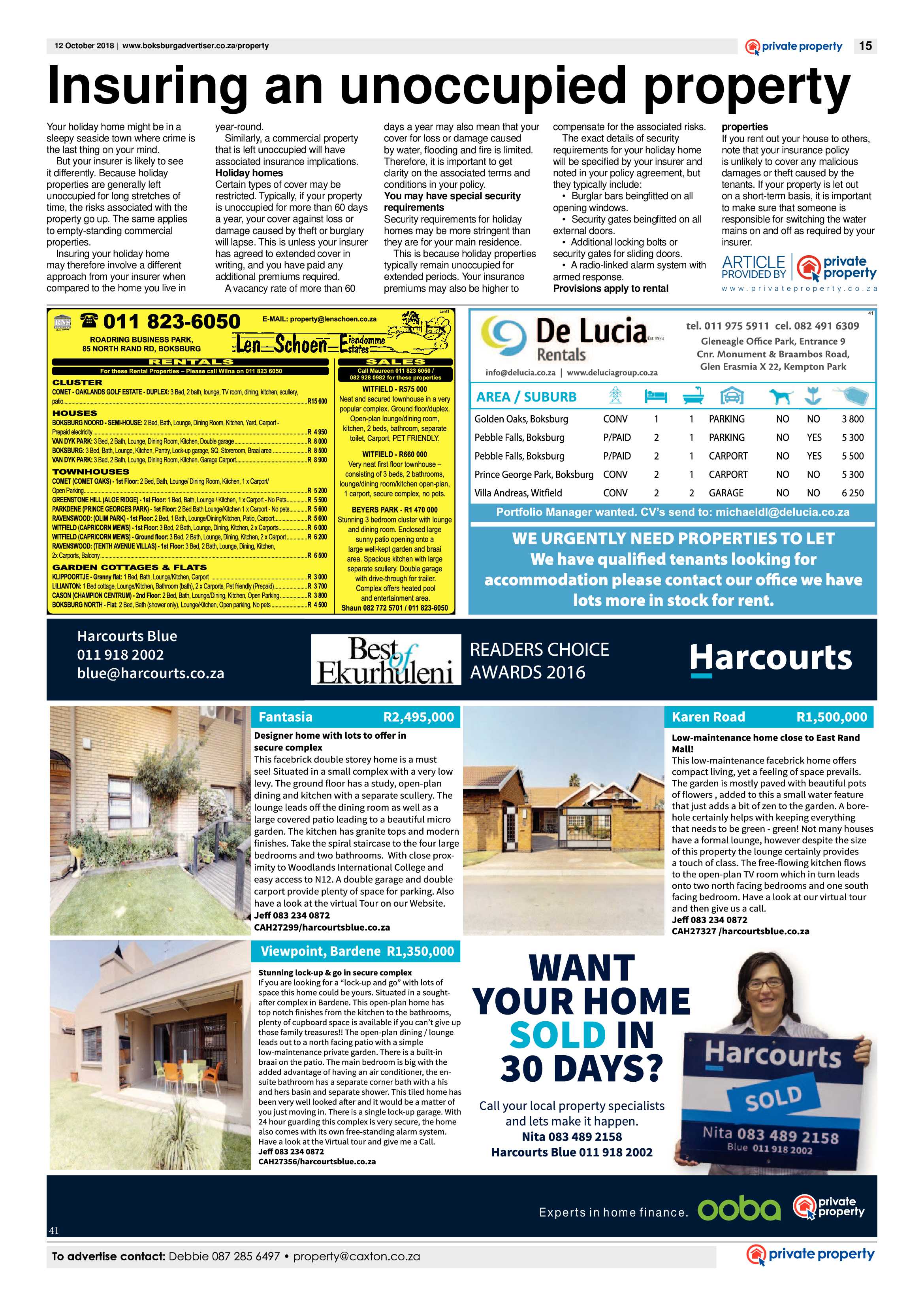 Boksburg Advertiser 09 October 2018 page 15