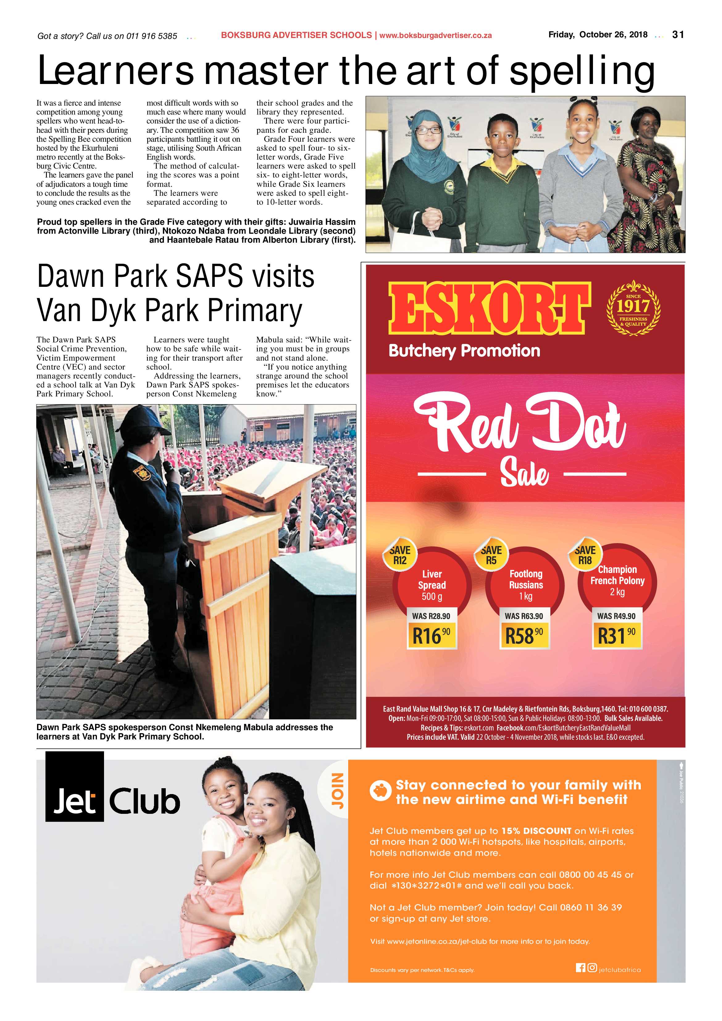 Boksburg Advetiser 23 October 2018 page 31