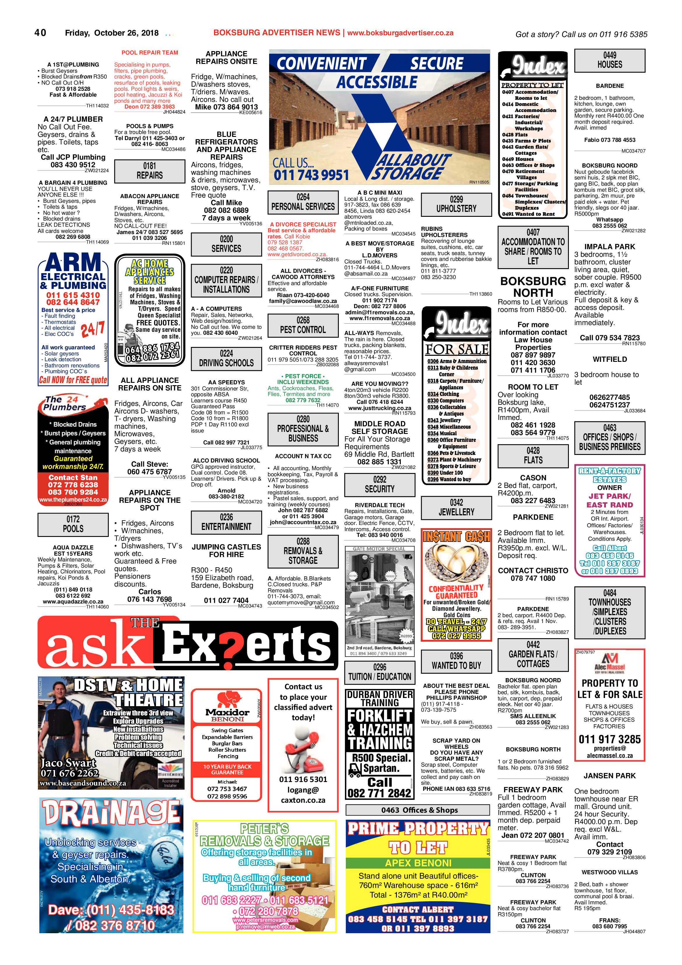 Boksburg Advetiser 23 October 2018 page 40