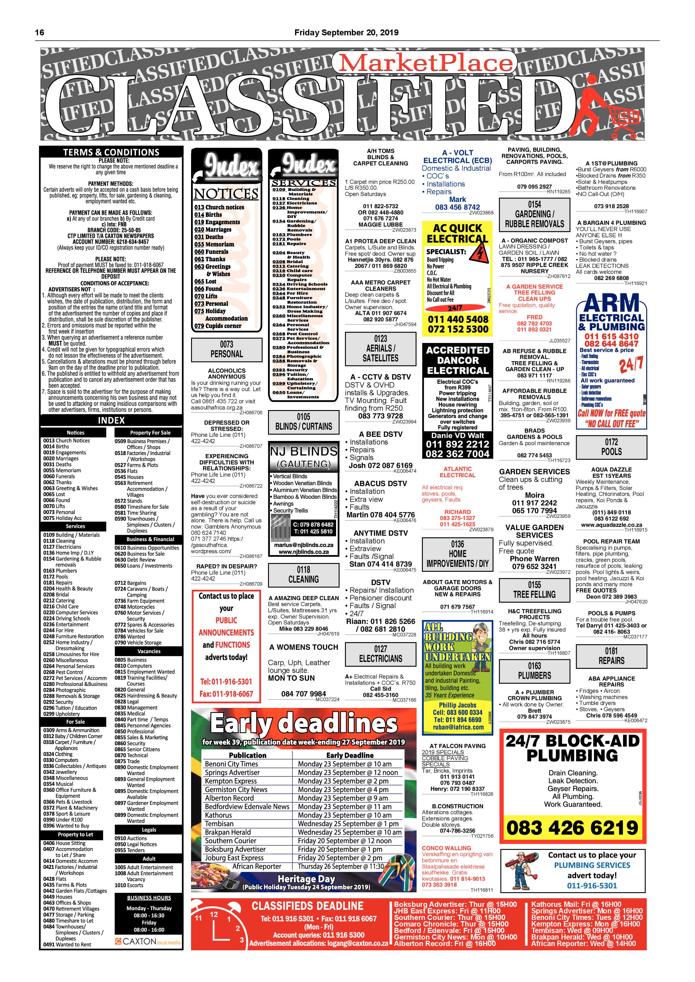Boksburg Advrtiser 17 September 2019 page 16