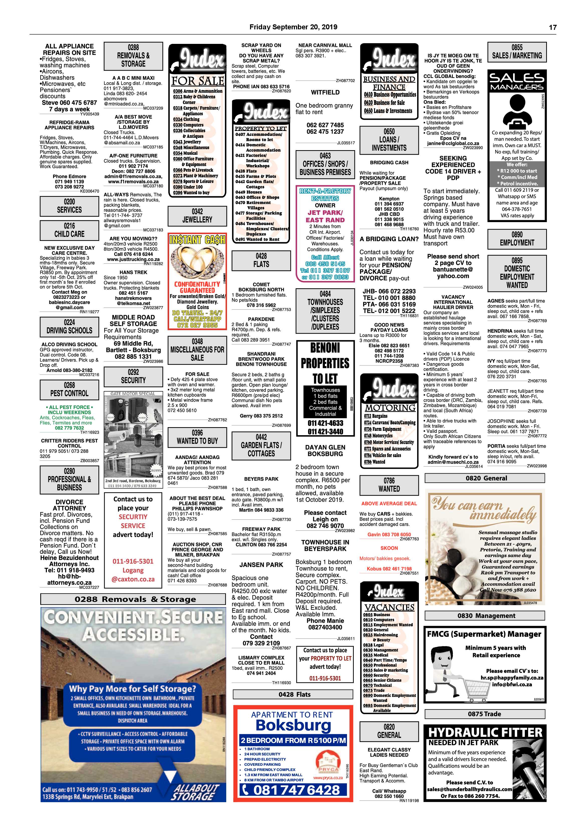 Boksburg Advrtiser 17 September 2019 page 17