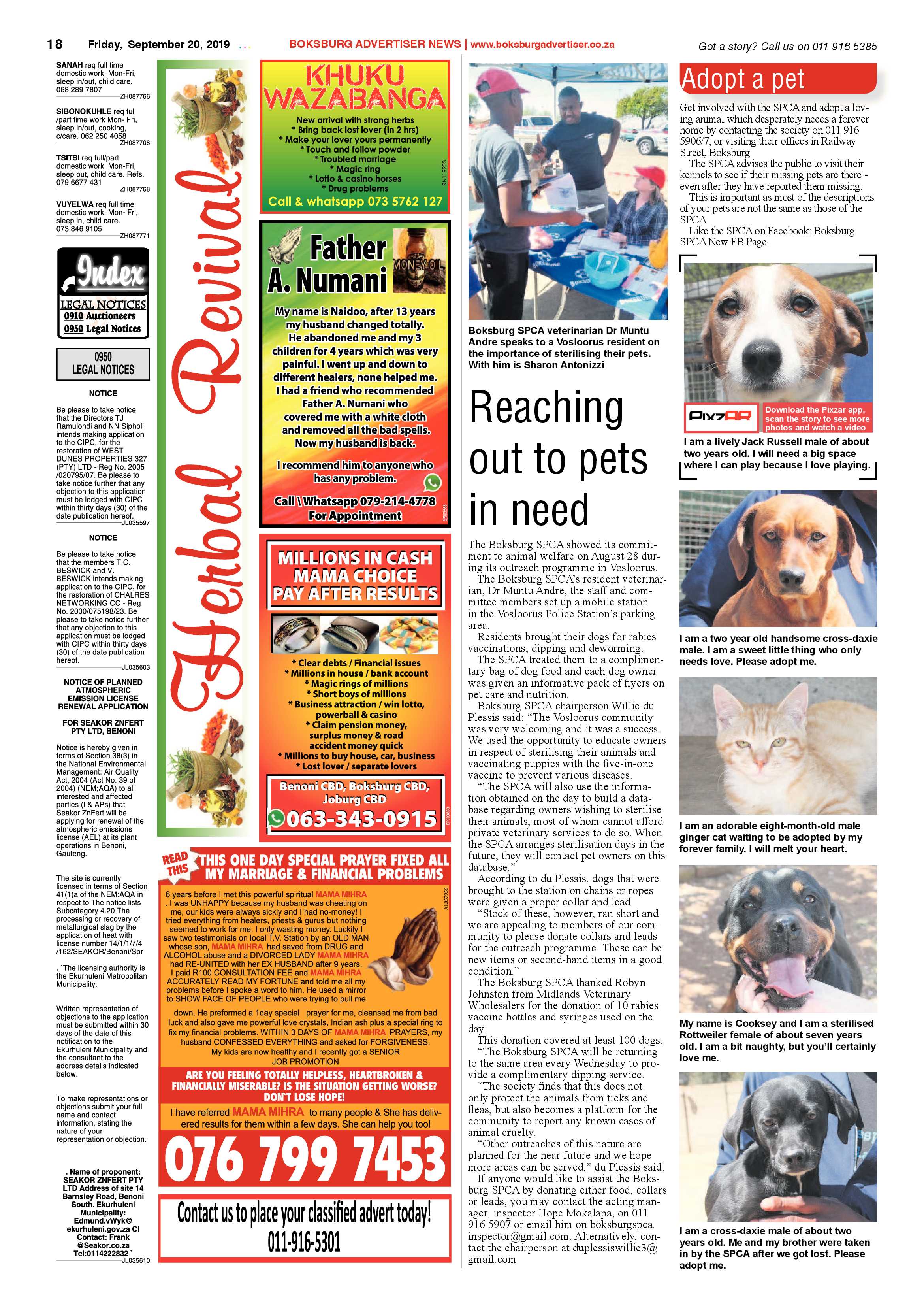 Boksburg Advrtiser 17 September 2019 page 18