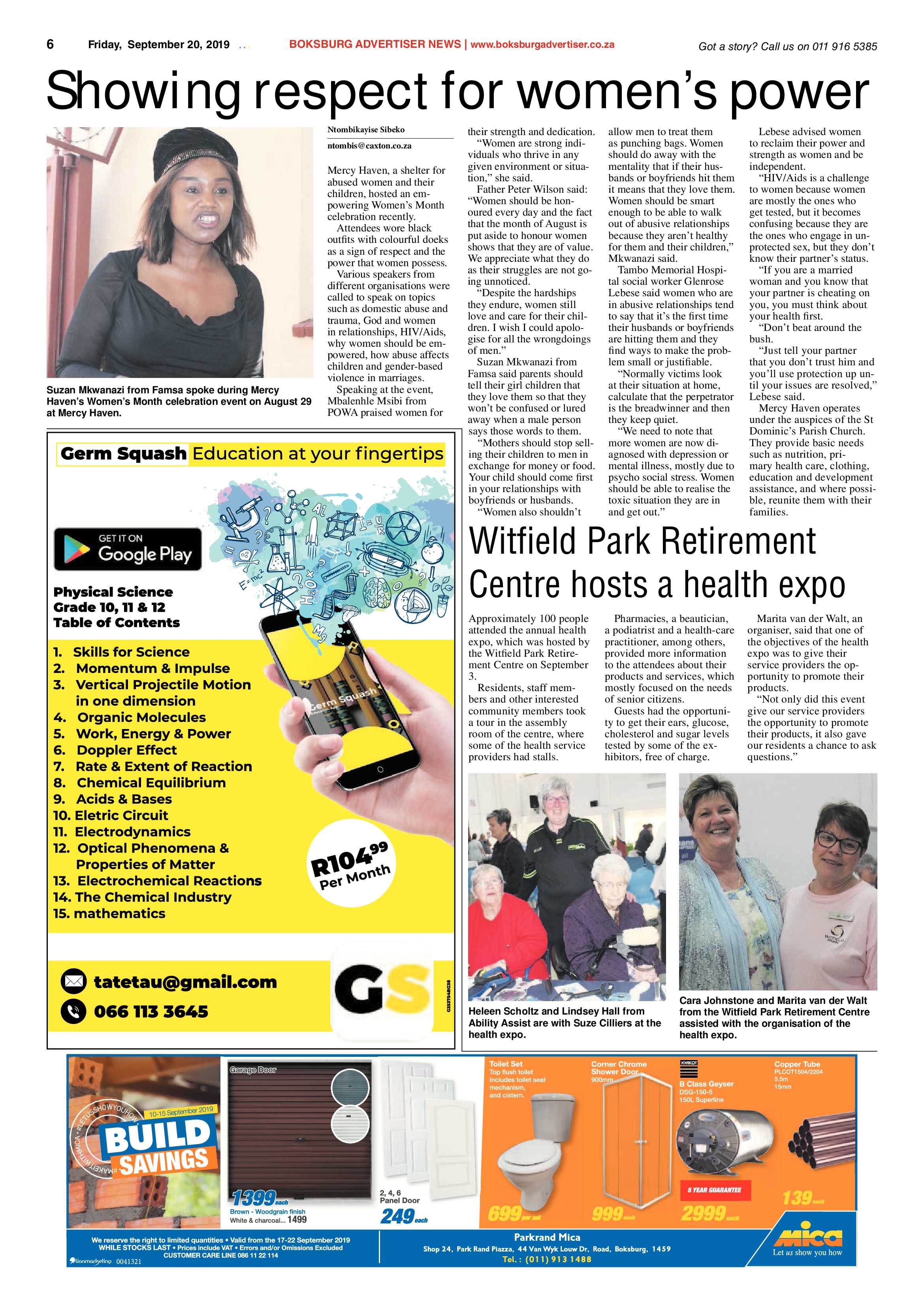 Boksburg Advrtiser 17 September 2019 page 6