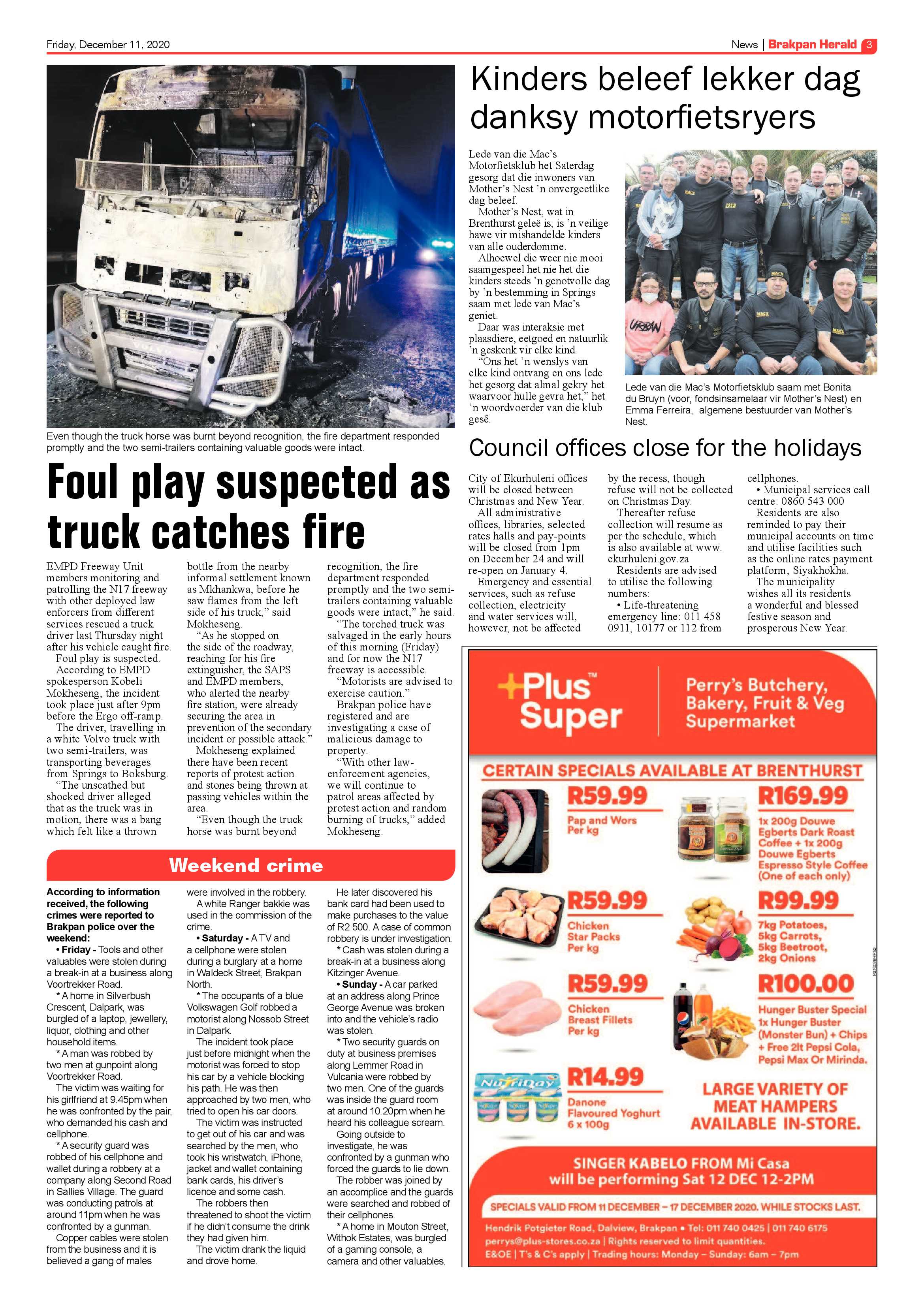 Brakpan Herald 11 December 2020 page 3