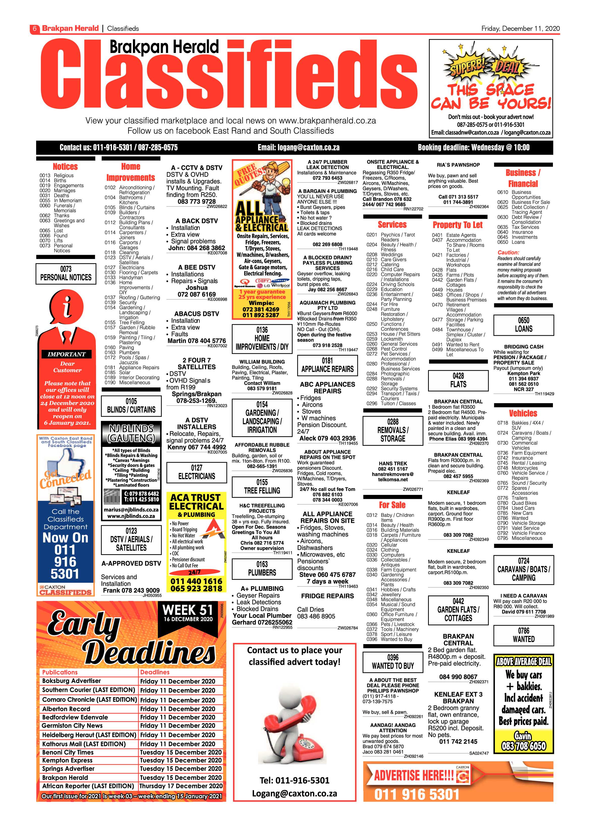Brakpan Herald 11 December 2020 page 6