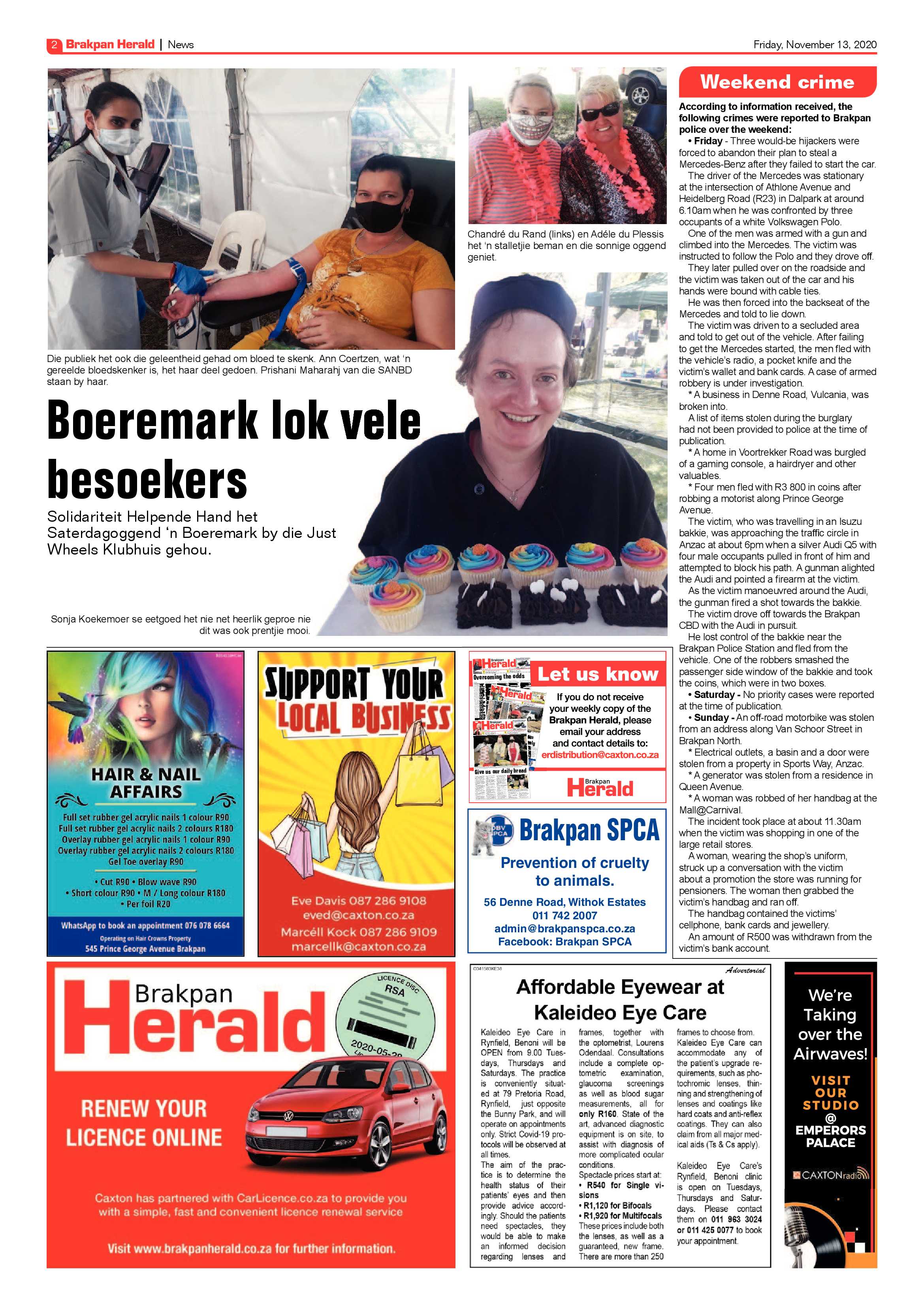 Brakpan Herald 13 November  2020 page 2