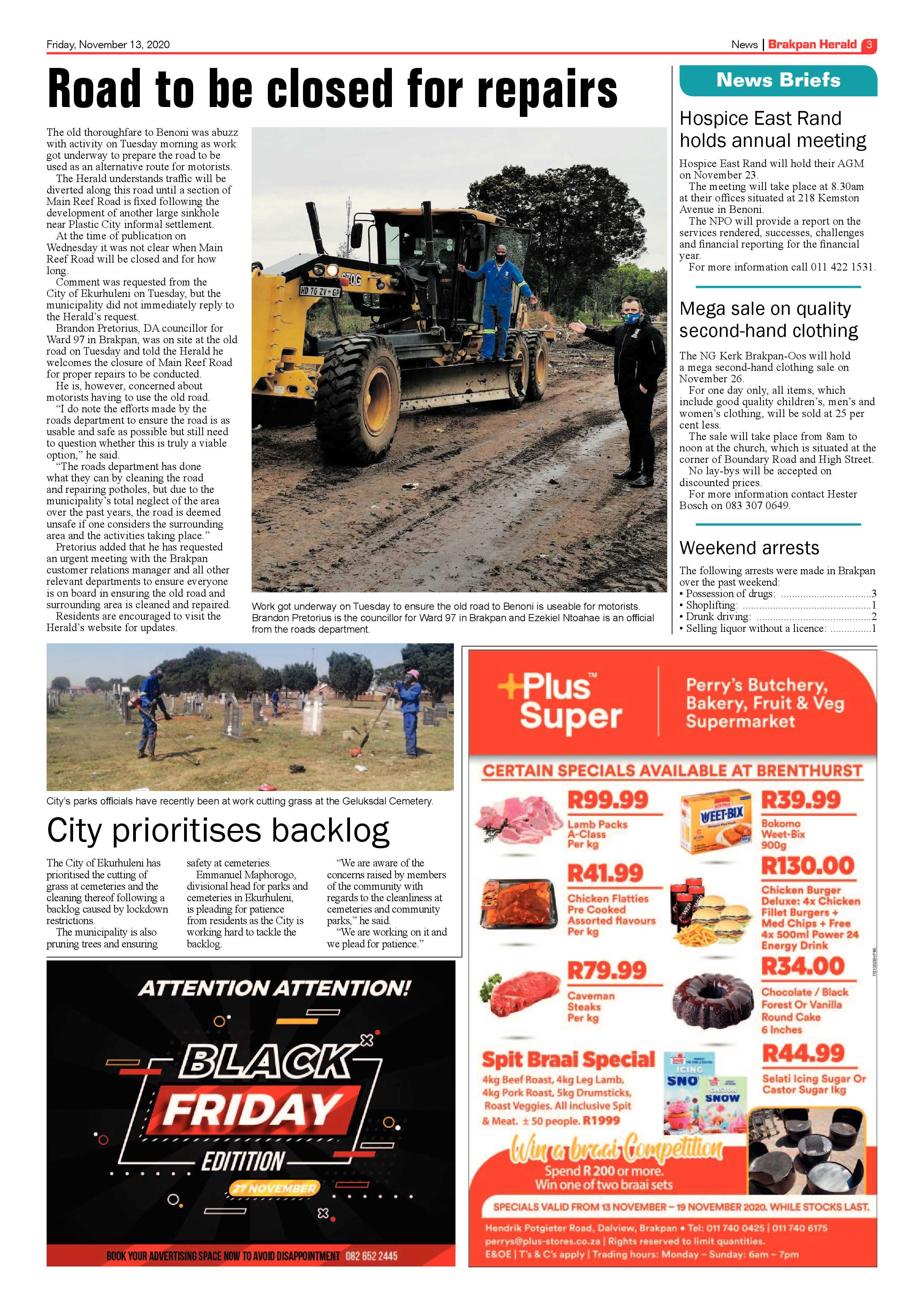 Brakpan Herald 13 November  2020 page 3