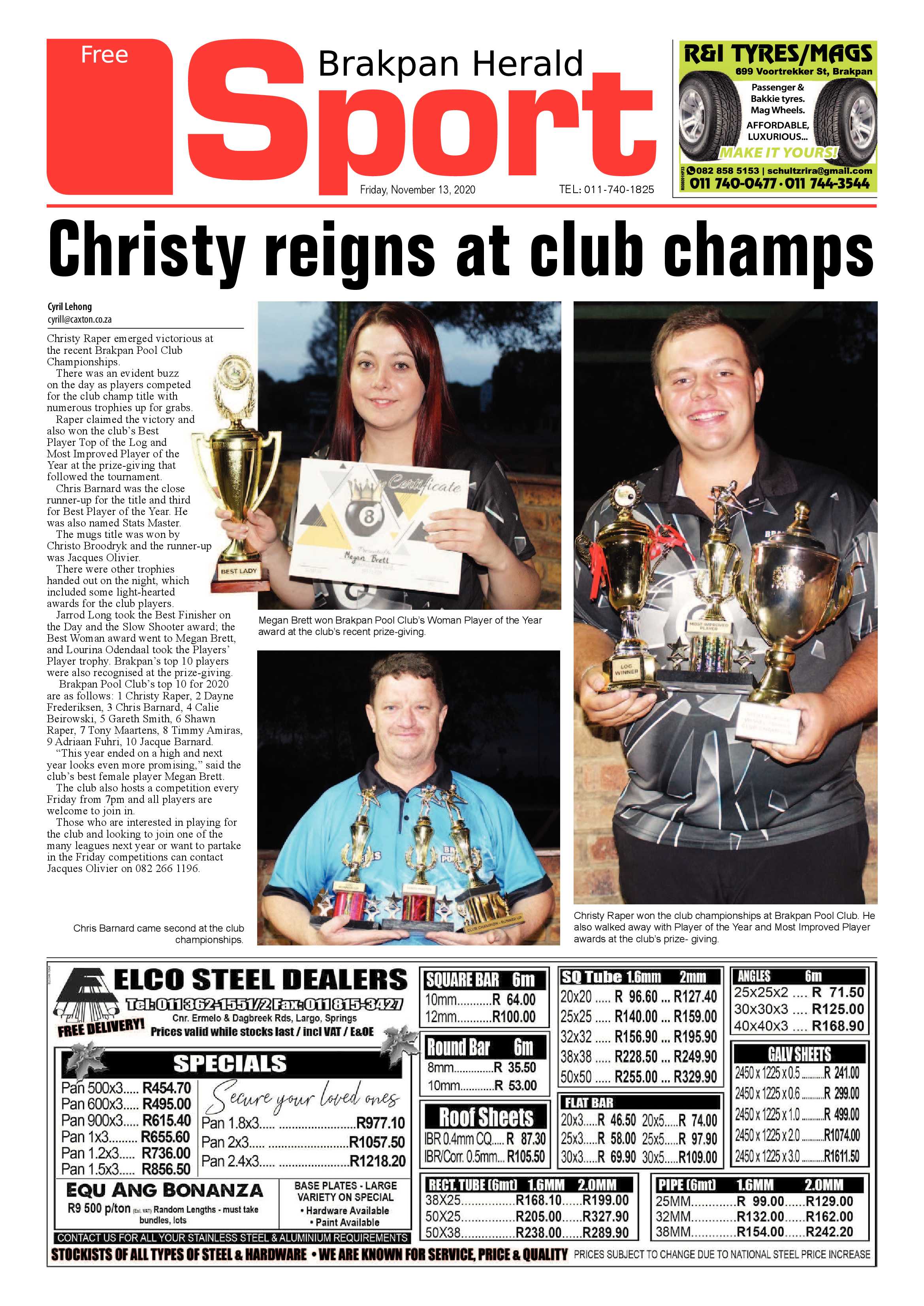 Brakpan Herald 13 November  2020 page 8