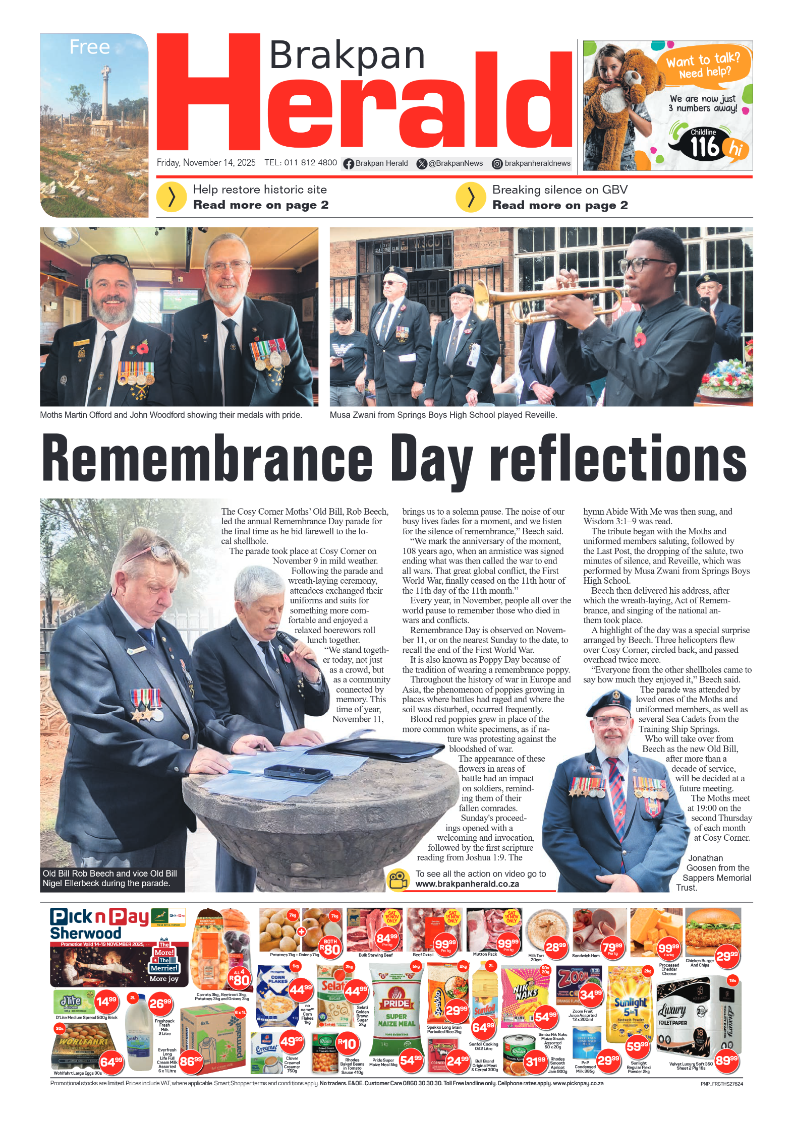 Brakpan Herald 14 November 2025 page 3