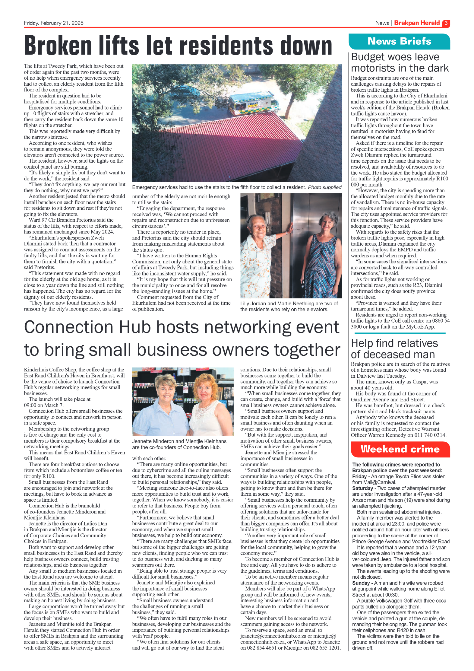 Brakpan Herald 21 February 2025 page 3
