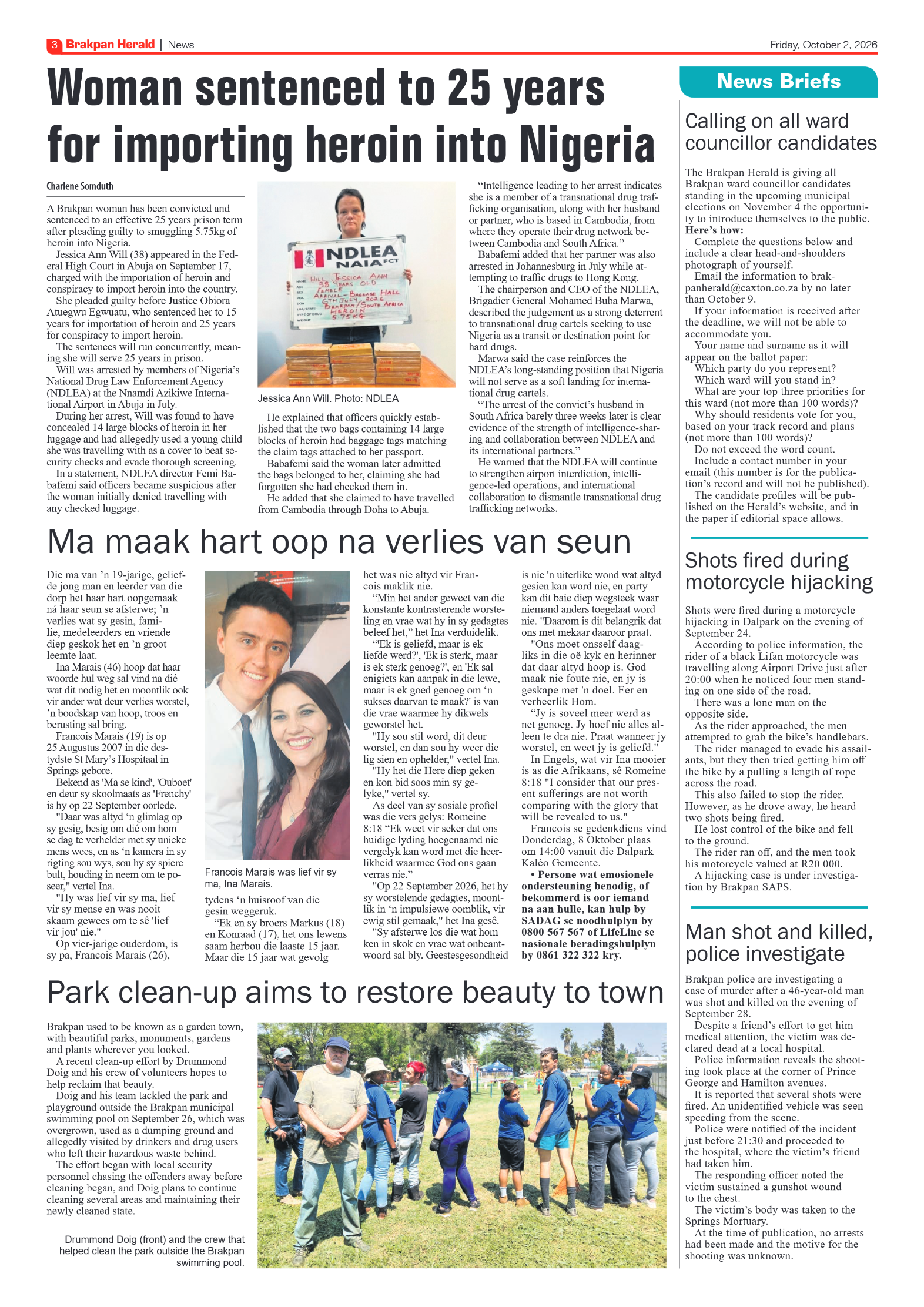 Brakpan Herald 2 October 2026 page 3