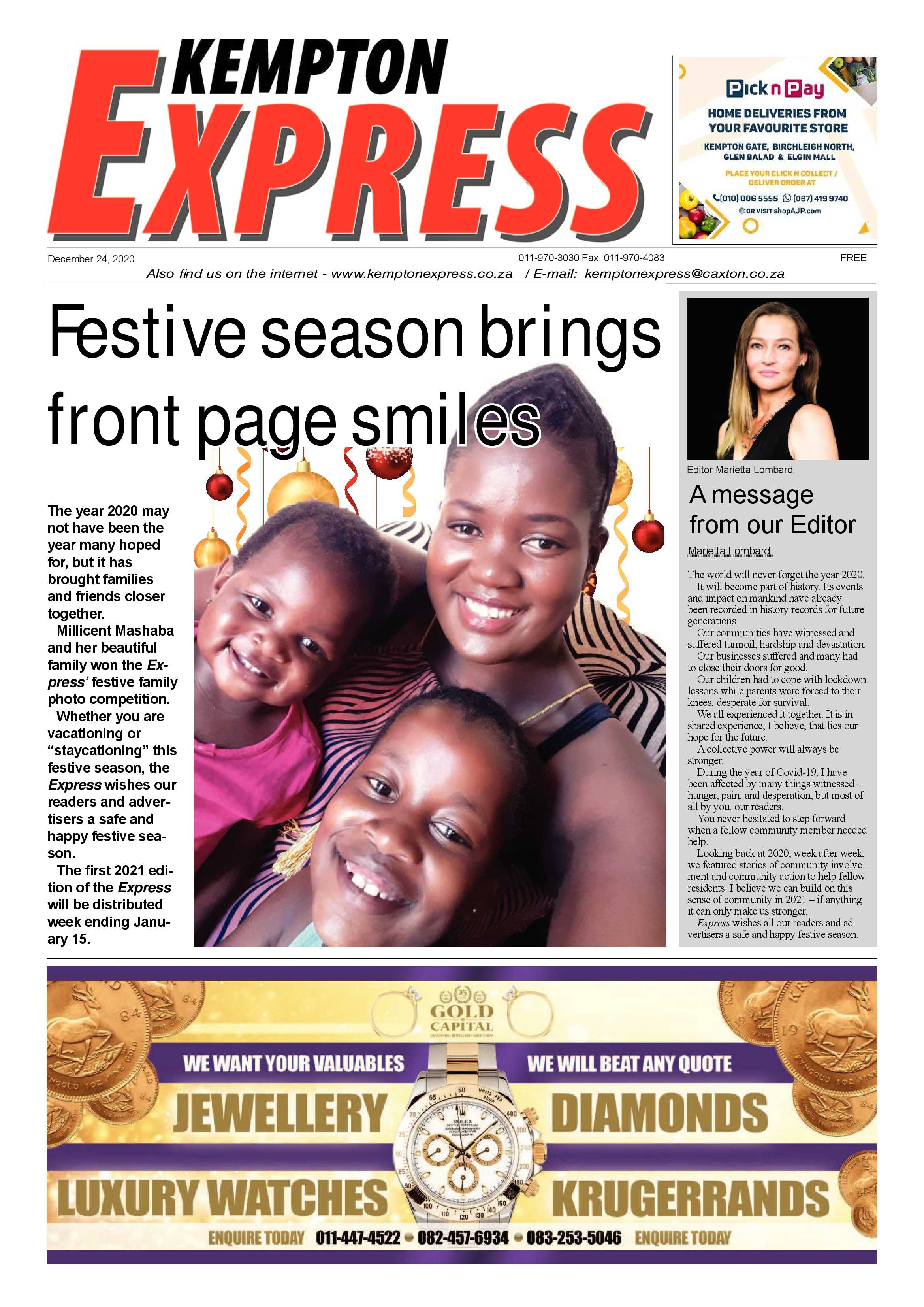 Kempton Express 24 December 2020 page 1
