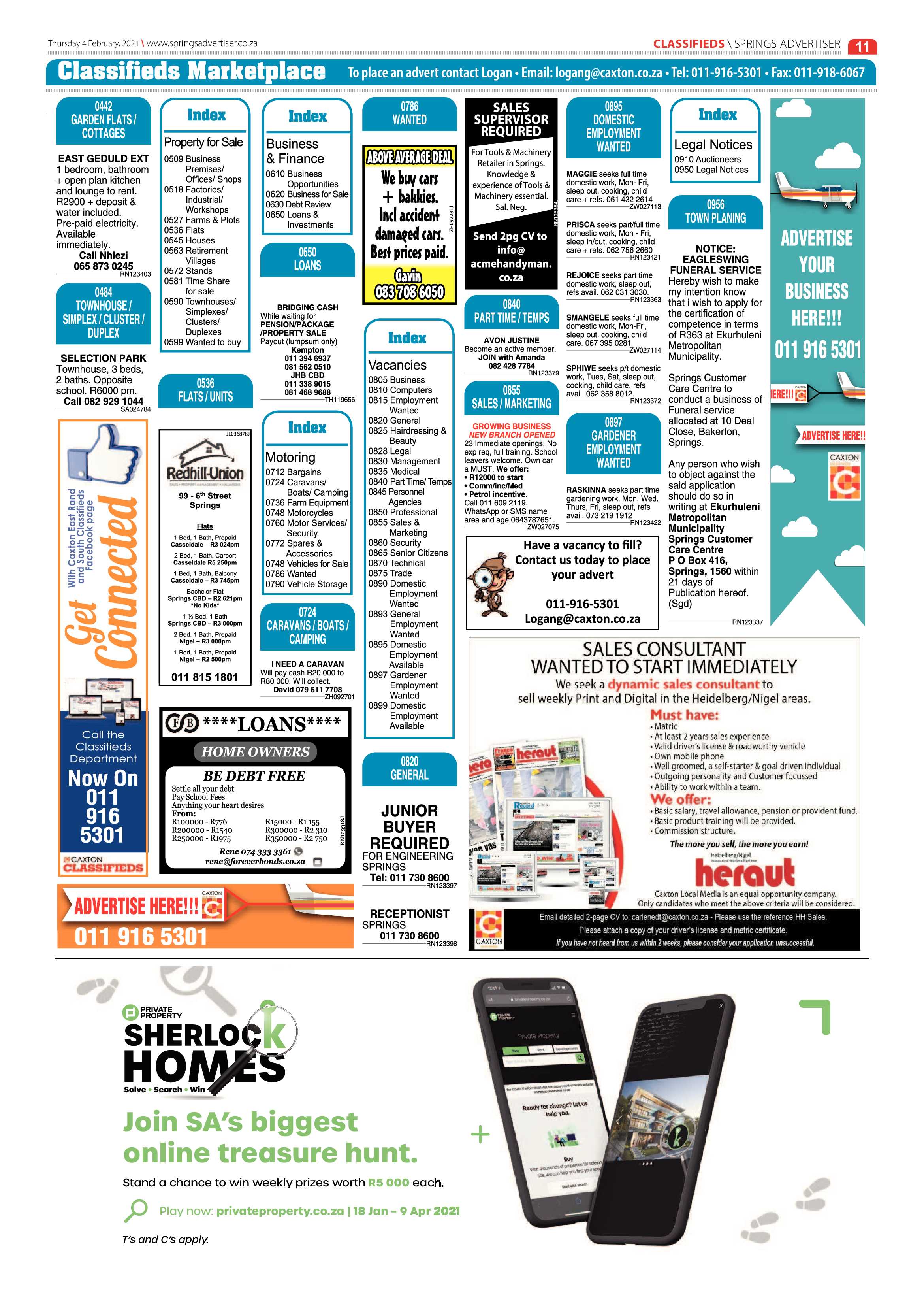 Springs Advertiser 04 February 2021 page 11